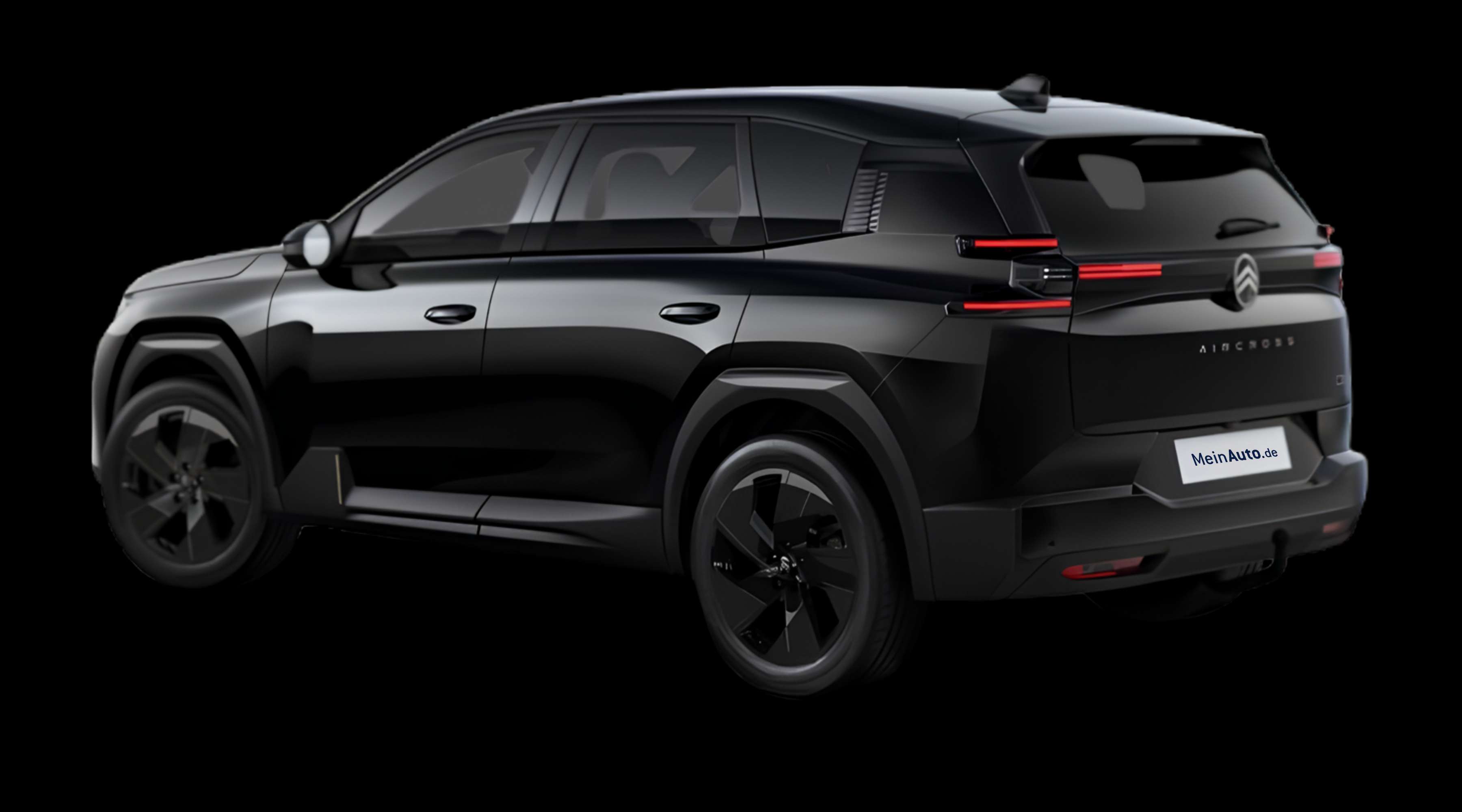 Schräge Heckansicht eines Citroën C5 Aircross, freigestellt