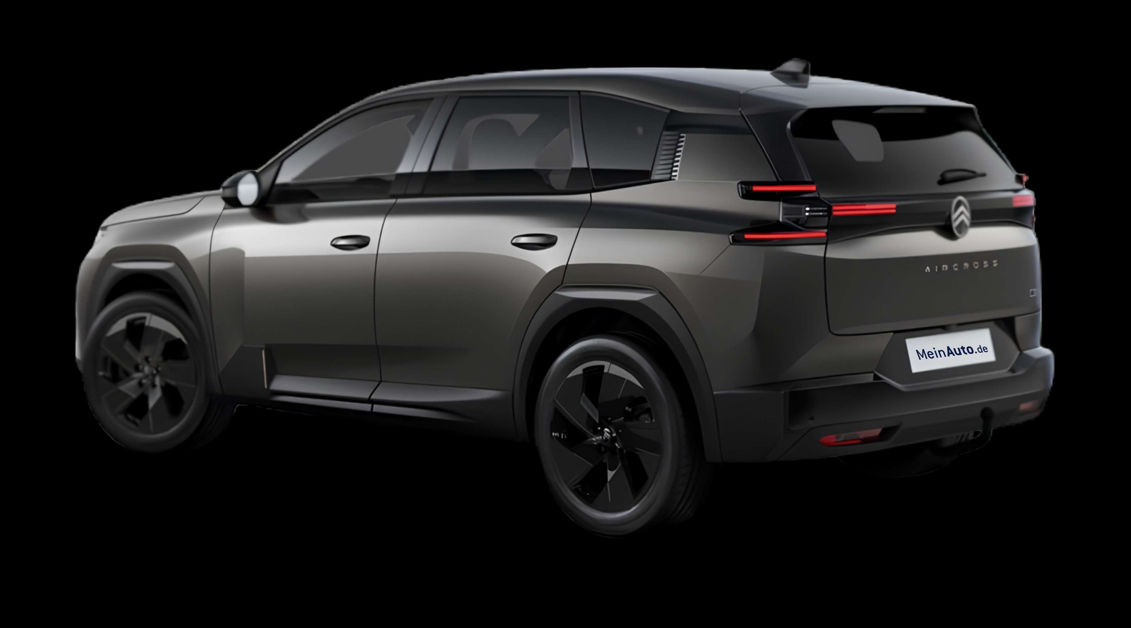 Schräge Heckansicht eines Citroën C5 Aircross, freigestellt