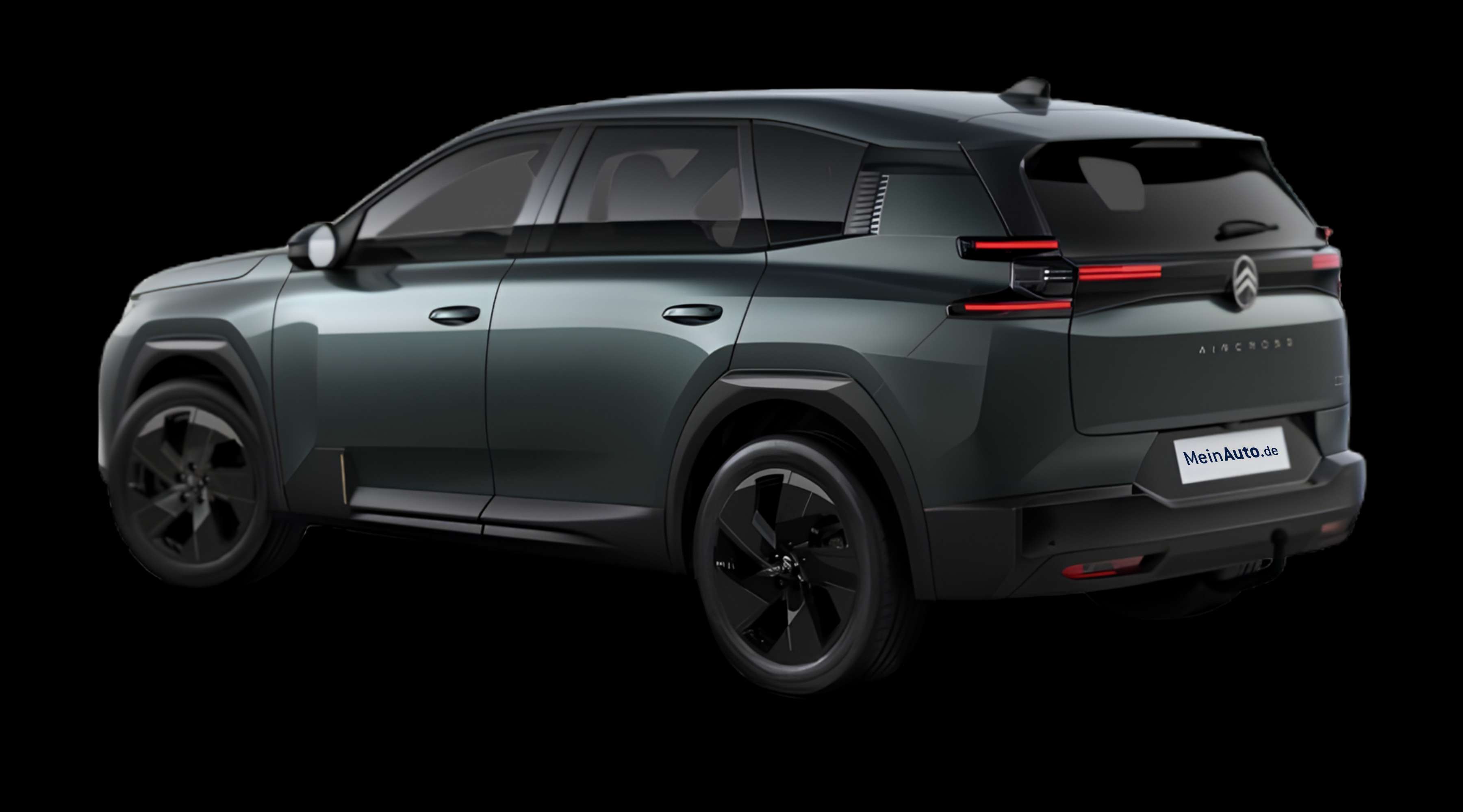 Schräge Heckansicht eines Citroën C5 Aircross, freigestellt