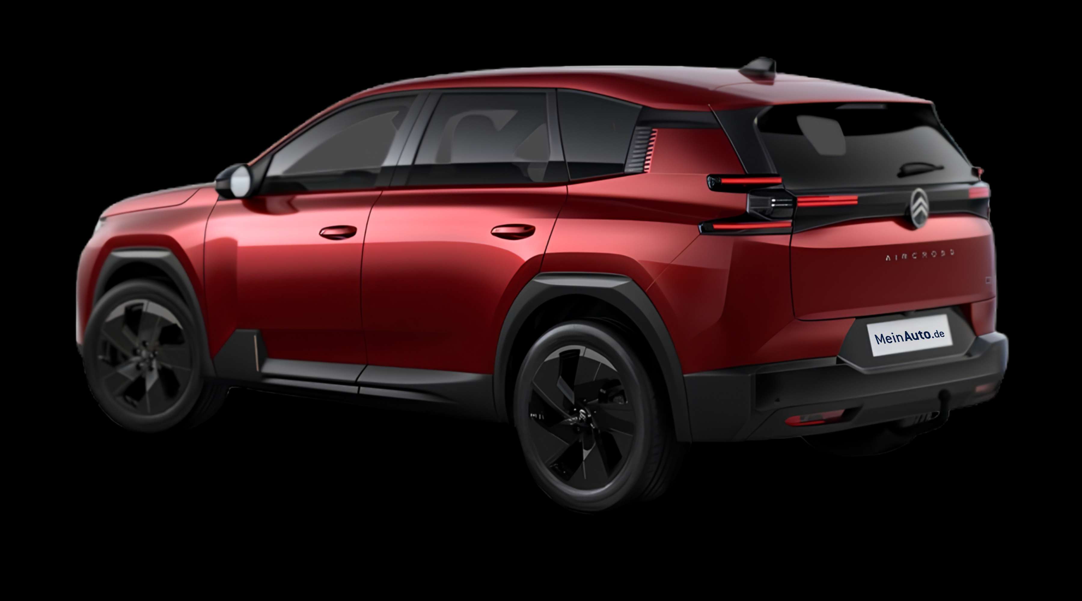Schräge Heckansicht eines Citroën C5 Aircross, freigestellt