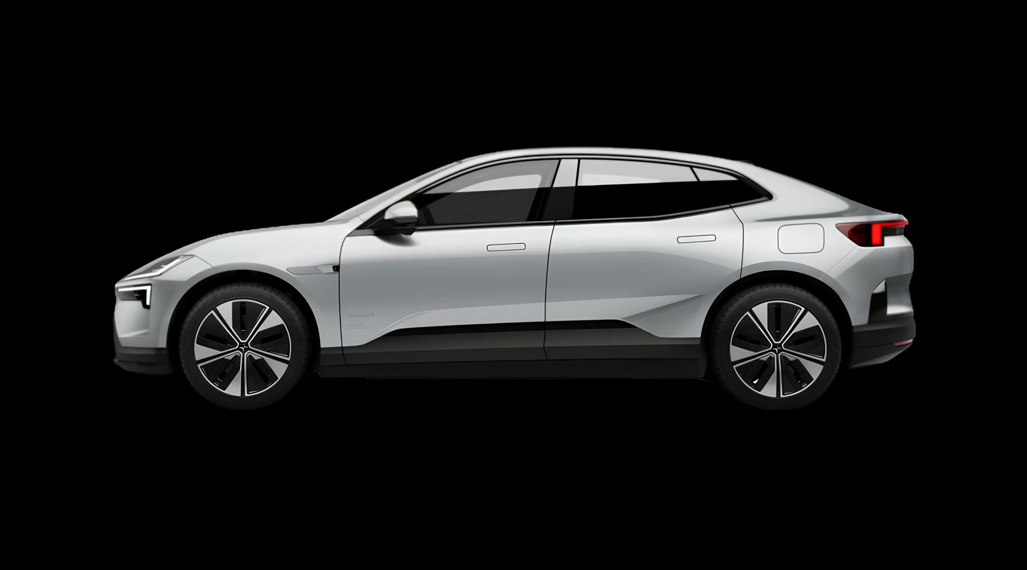 Seitenansicht eines Polestar 4 coupé