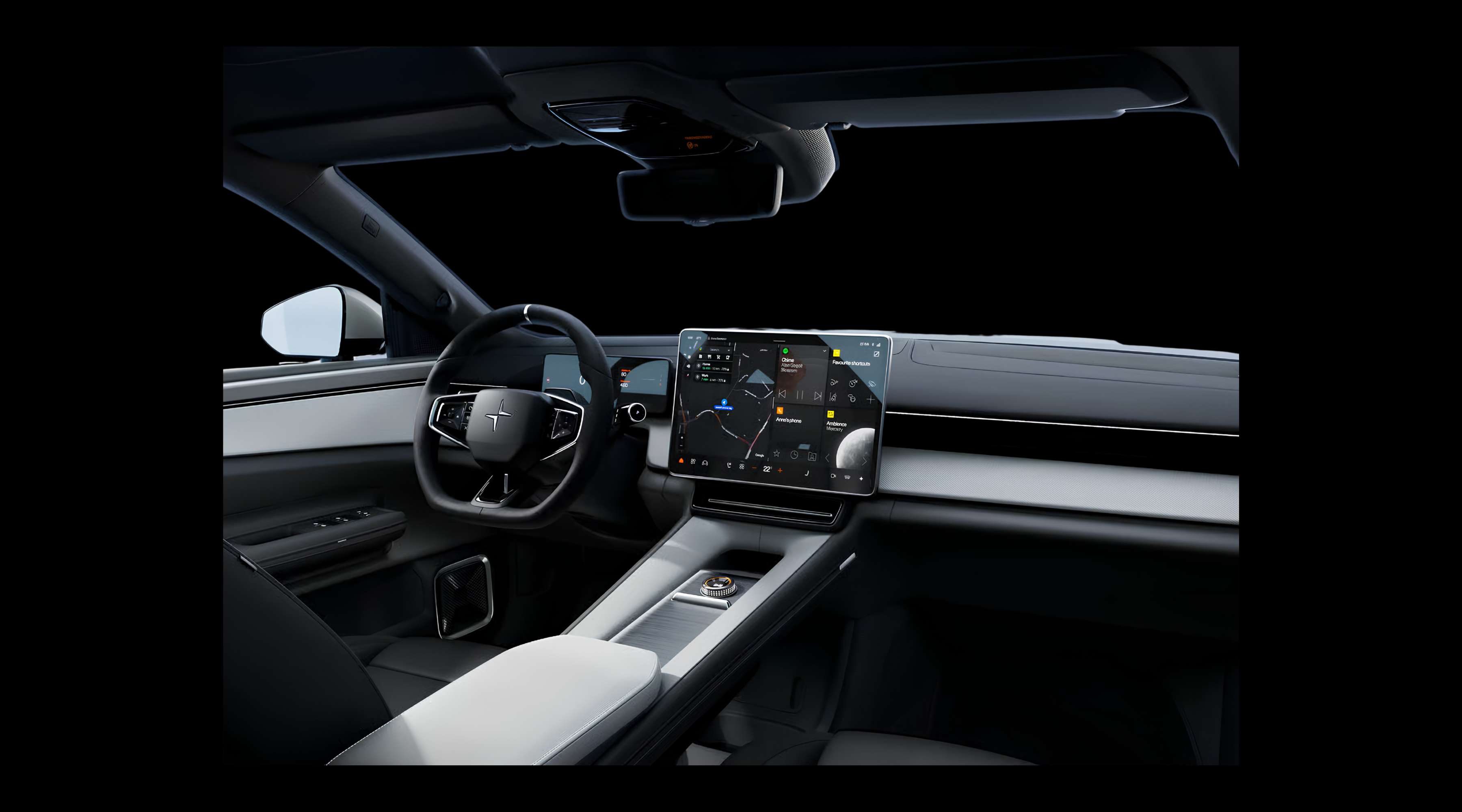 Armaturenbrett eines Polestar 4 coupé