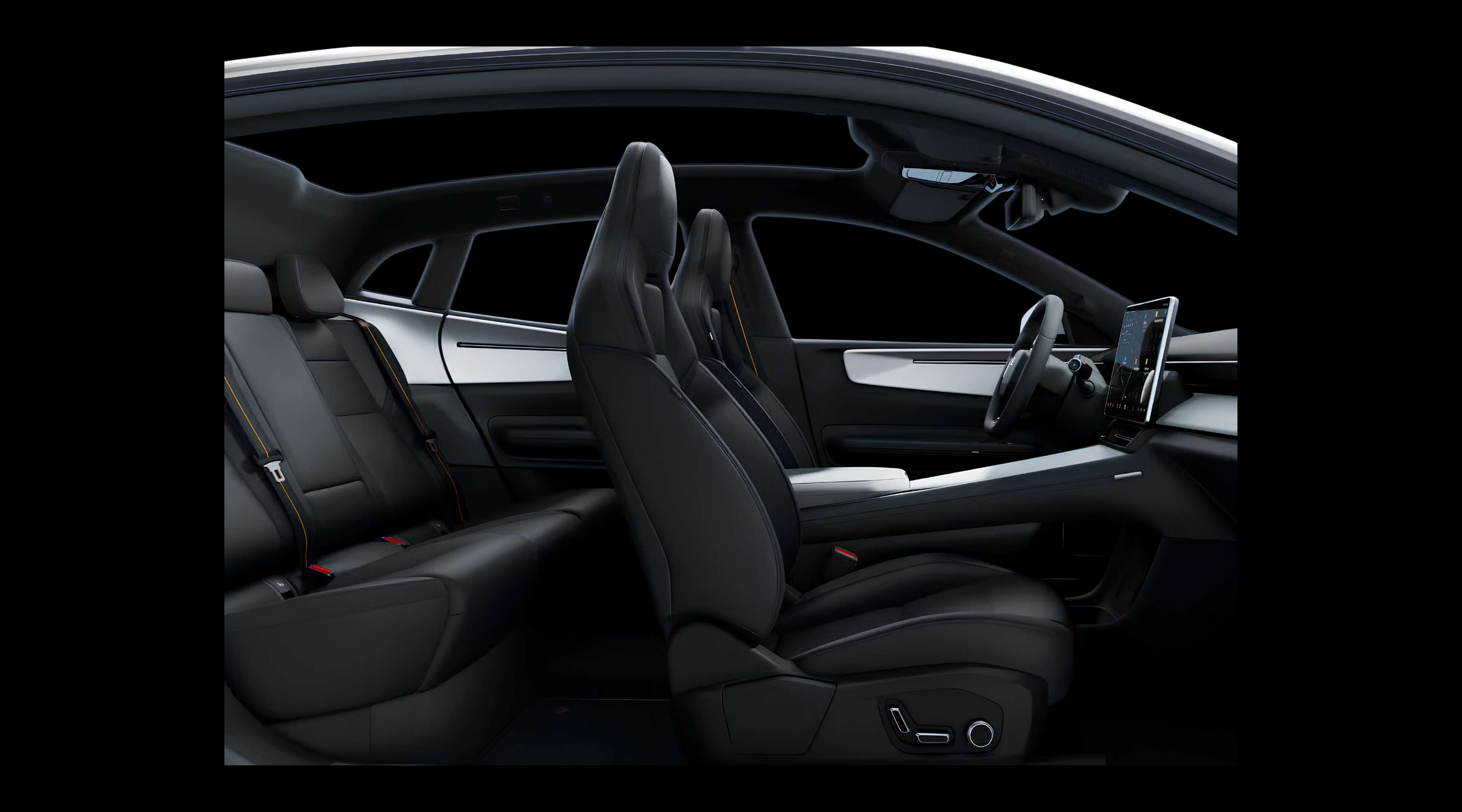 Vordersitze eines Polestar 4 coupé