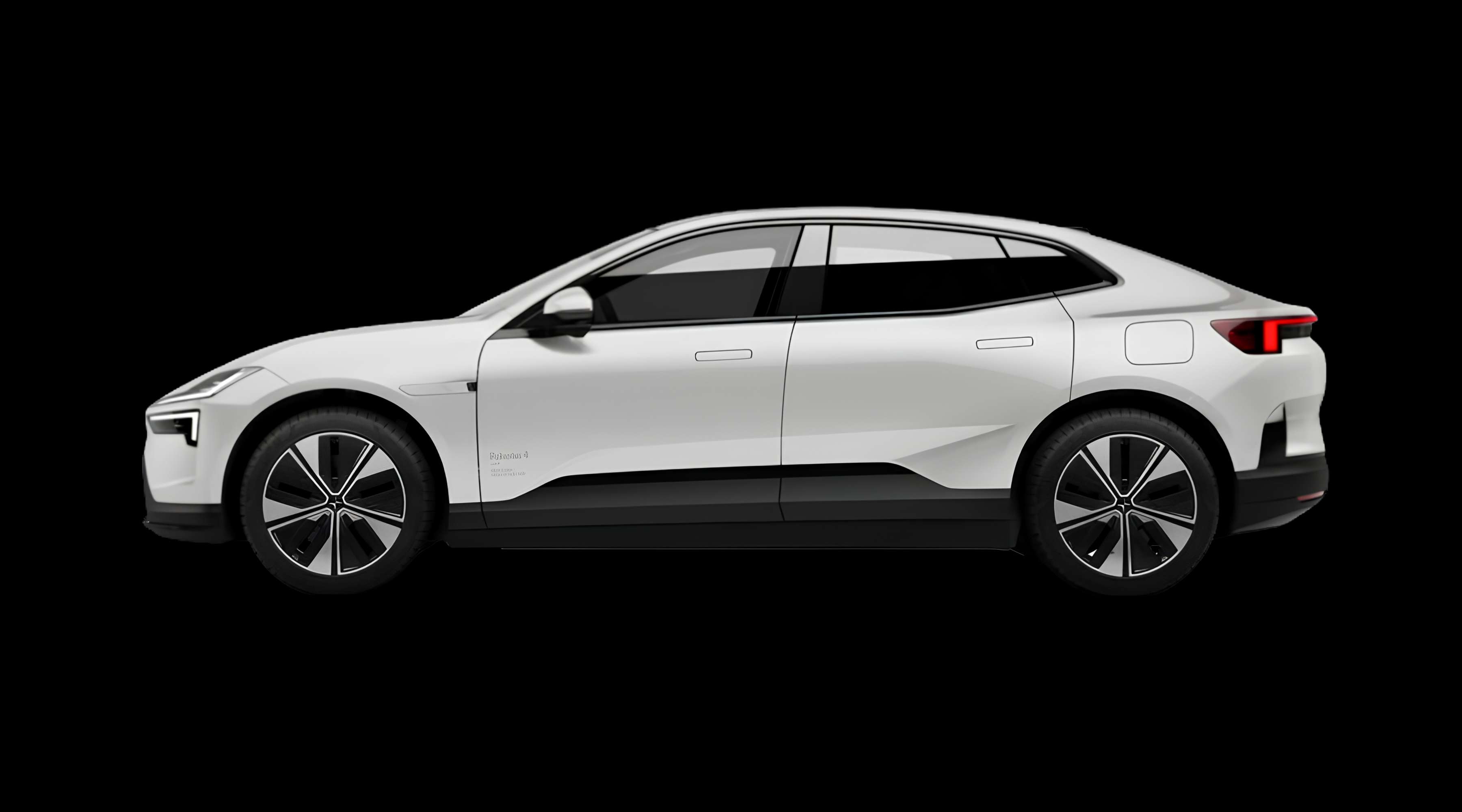 Seitenansicht eines Polestar 4 coupé