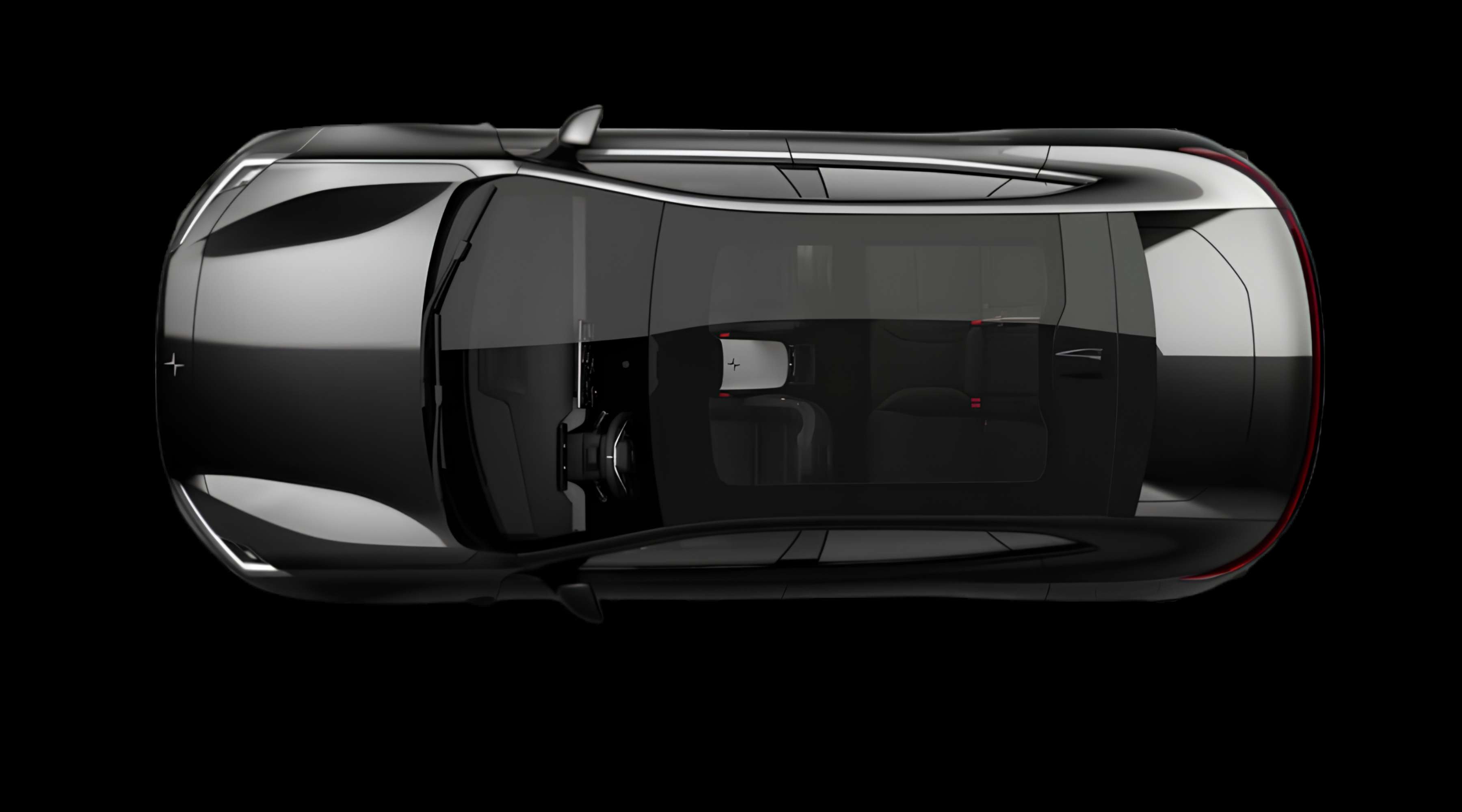 Heckansicht eines Polestar 4 coupé