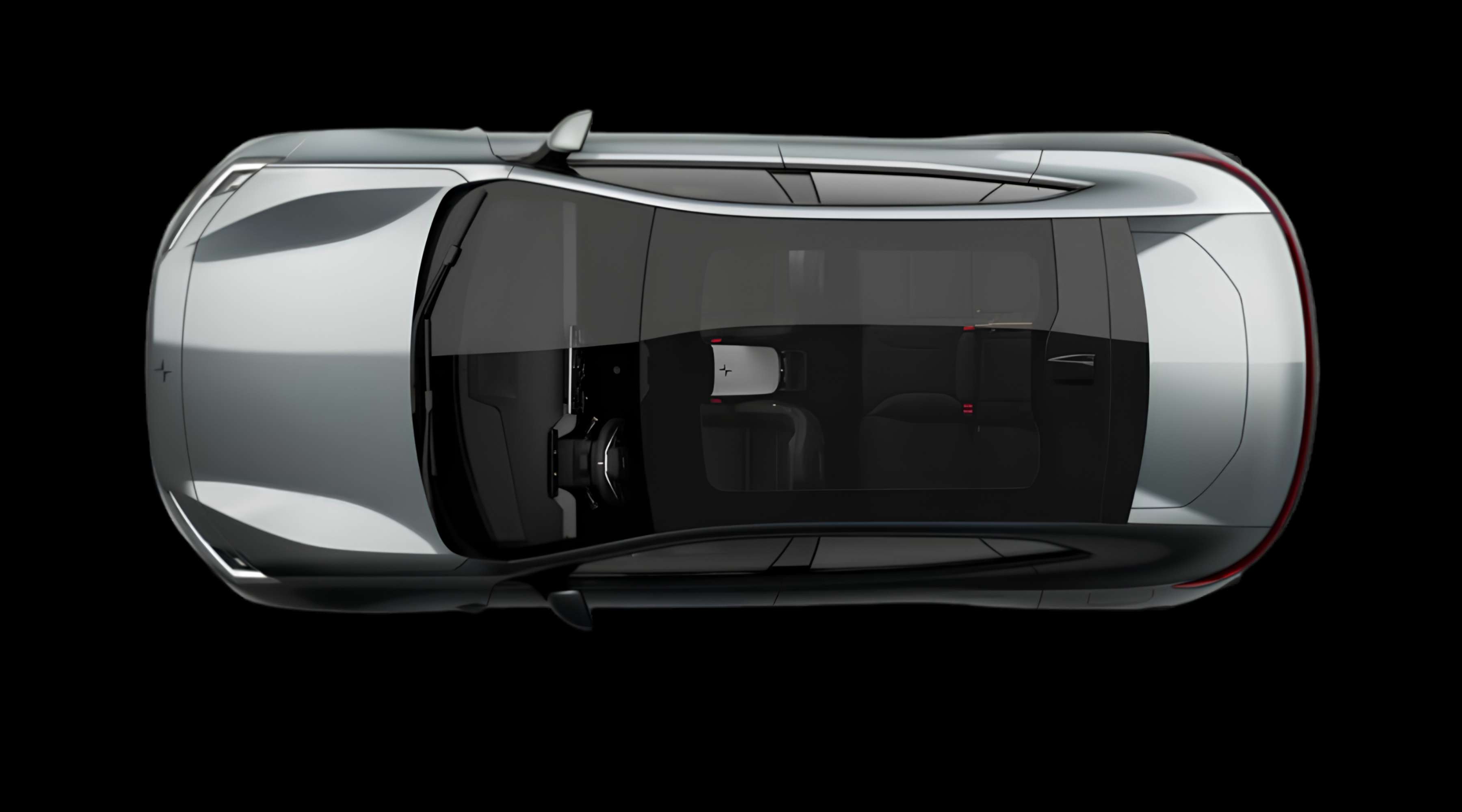 Heckansicht eines Polestar 4 coupé