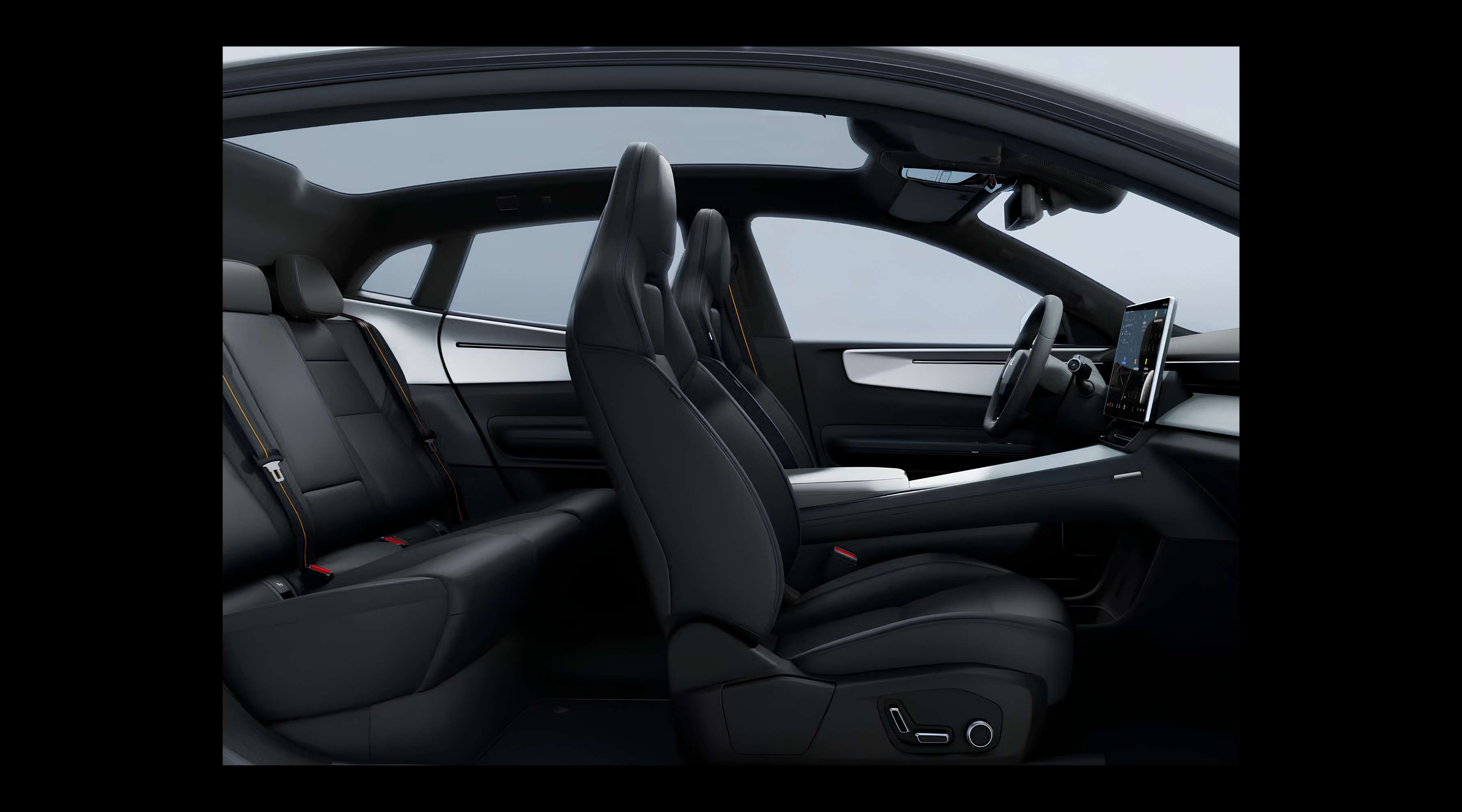 Vordersitze eines Polestar 4 coupé