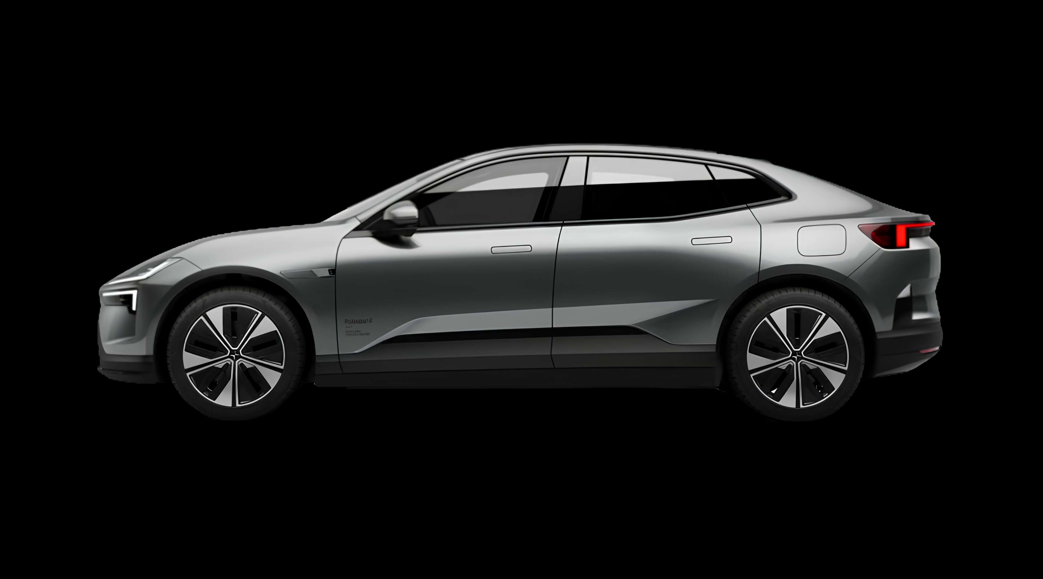 Seitenansicht eines Polestar 4 coupé