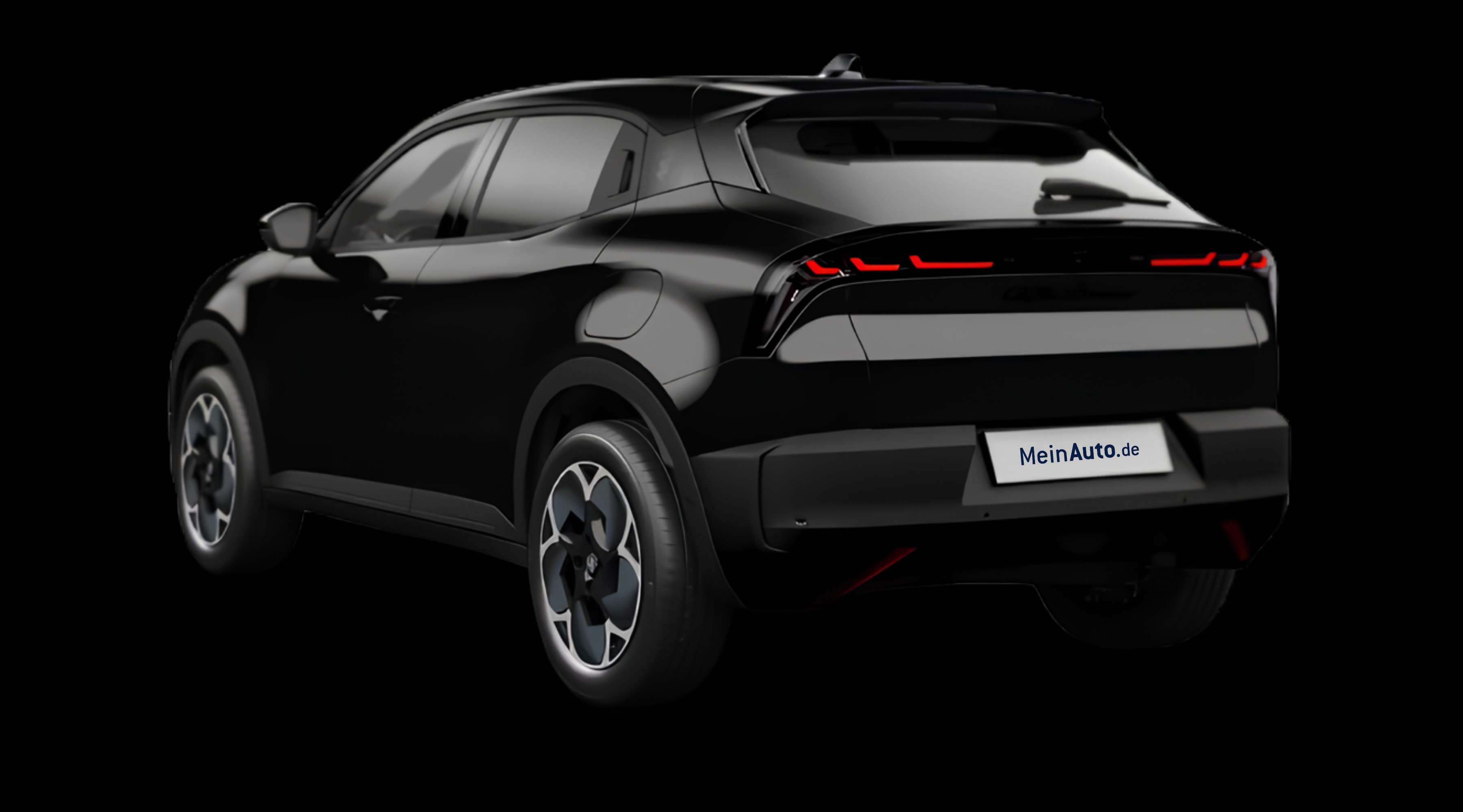 Schräge Heckansicht eines Alfa Romeo Junior, freigestellt