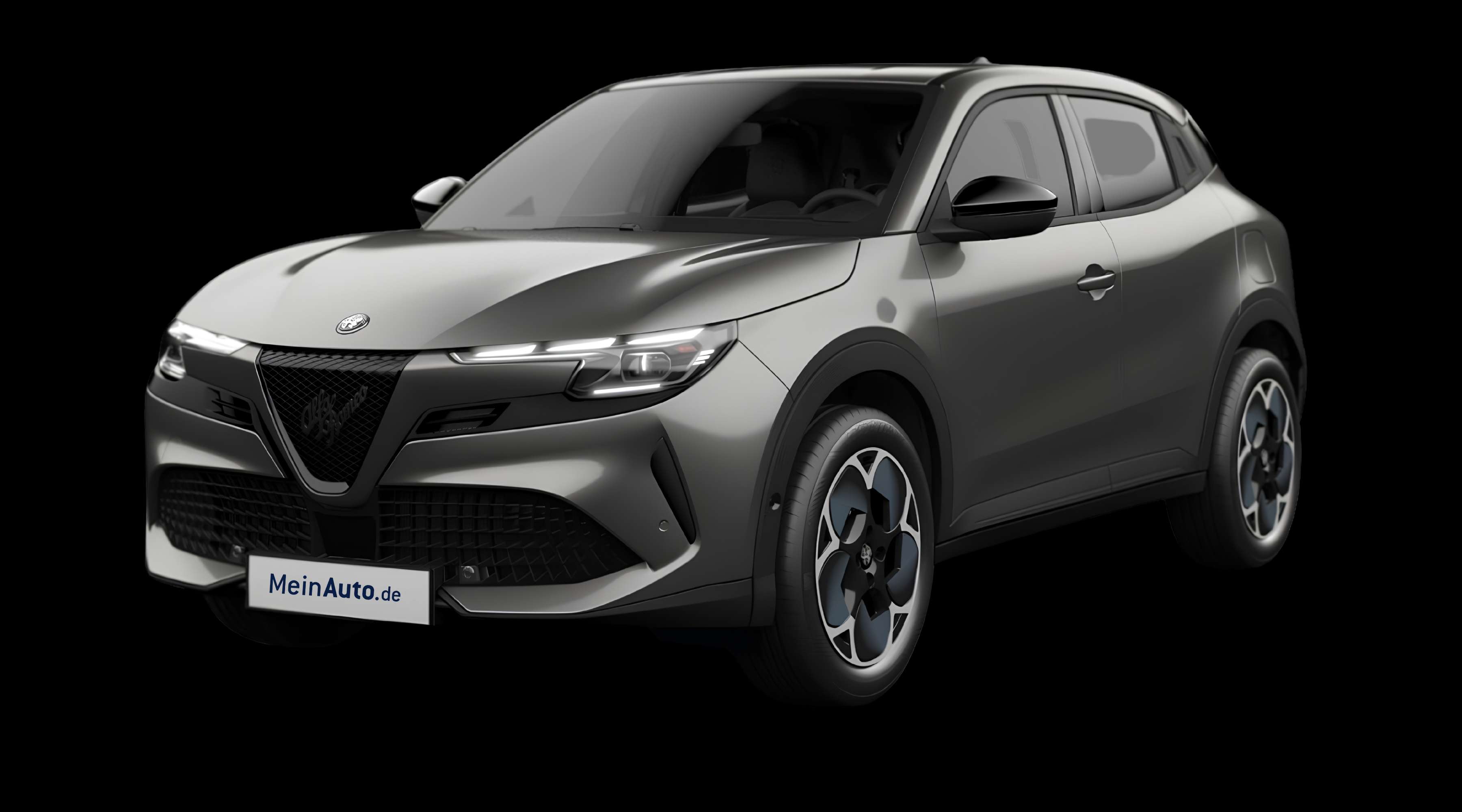 Schräge Frontansicht eines Alfa Romeo Junior, freigestellt