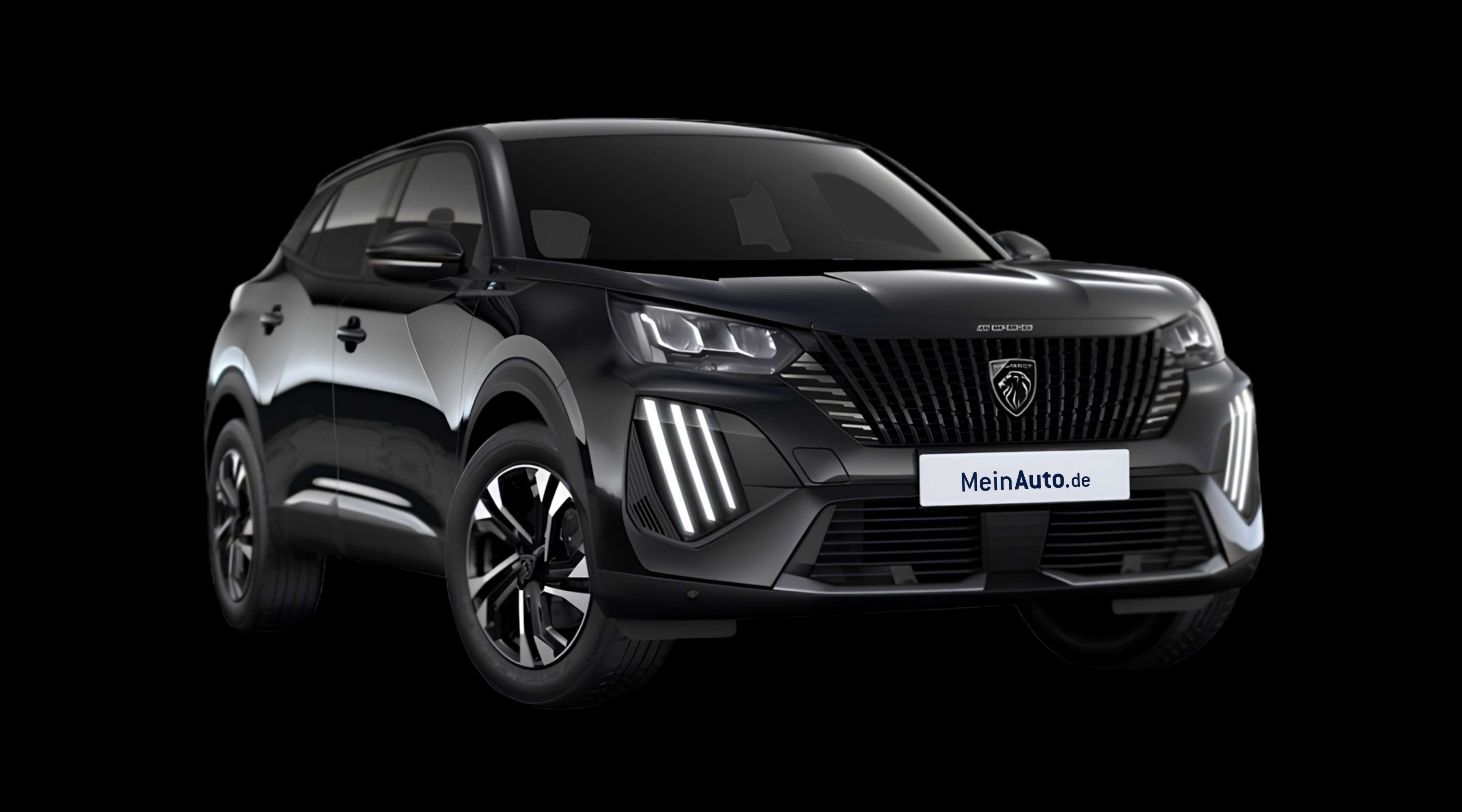 Schräge Frontansicht eines Peugeot 2008, freigestellt