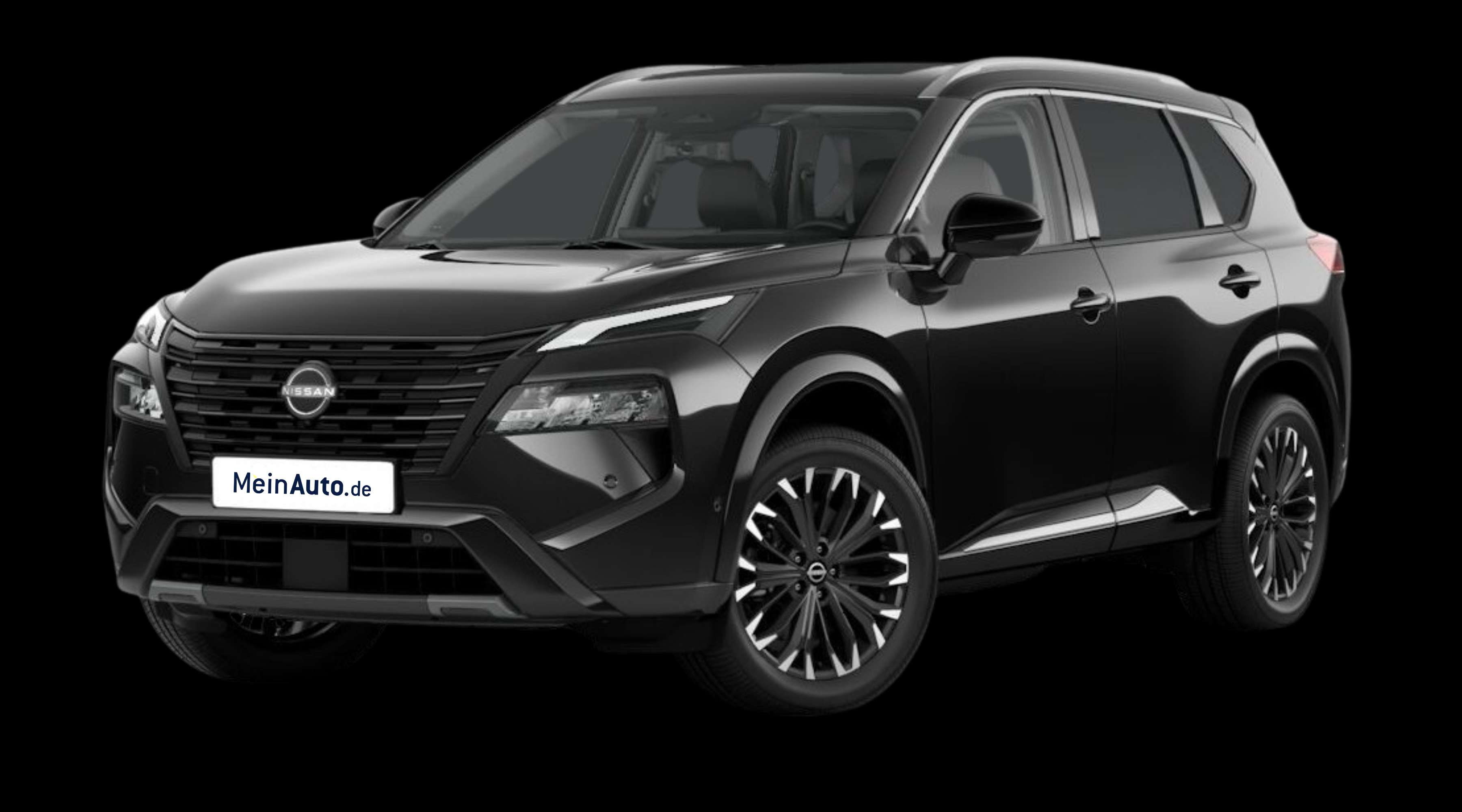 Schräge Frontansicht eines Nissan X-TRAIL, freigestellt