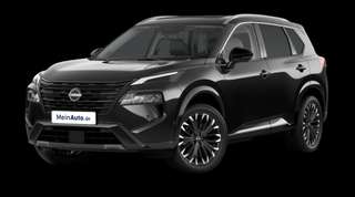 Schräge Frontansicht auf einen Nissan X-TRAIL TEKNA, freigestellt