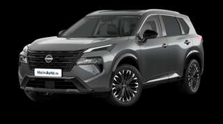 Schräge Frontansicht auf einen Nissan X-TRAIL TEKNA, freigestellt