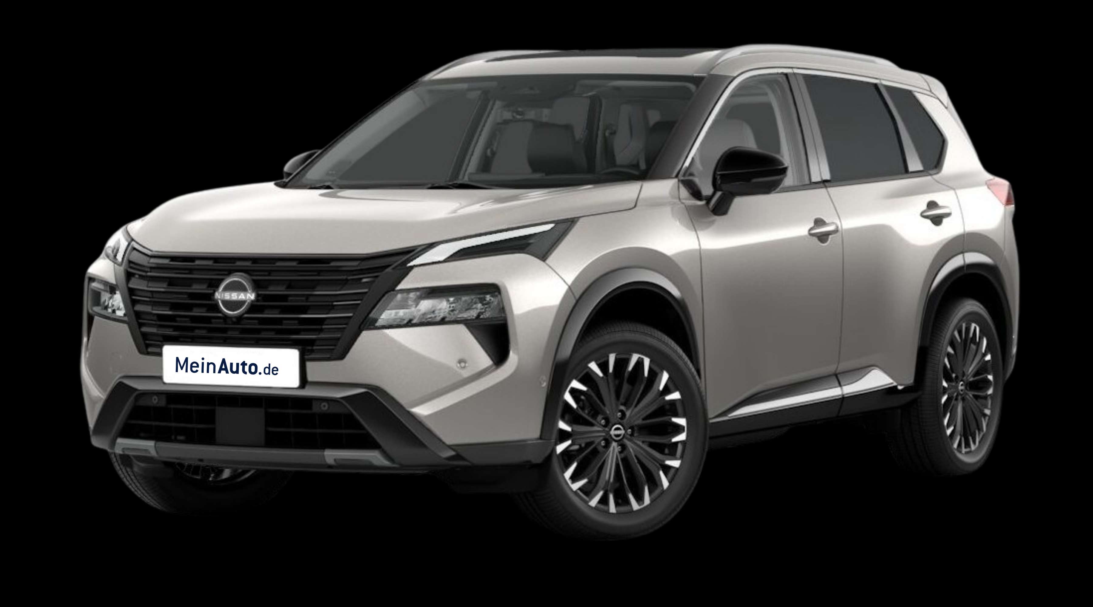 Schräge Frontansicht eines Nissan X-TRAIL, freigestellt