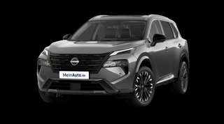 Schräge Frontansicht auf einen Nissan X-TRAIL TEKNA, freigestellt