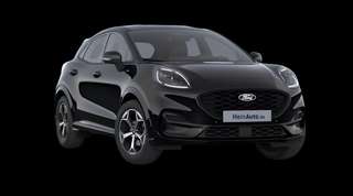 Schräge Frontansicht auf einen Ford Puma ST-Line X, freigestellt