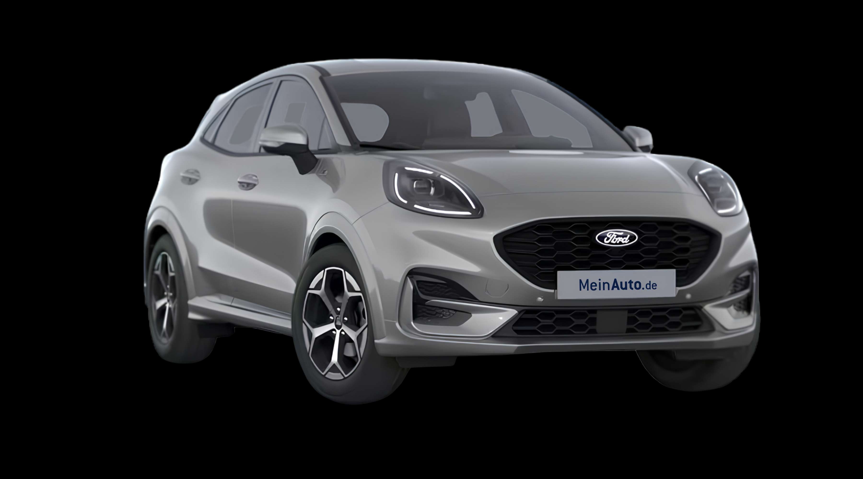 Schräge Frontansicht eines Ford Puma, freigestellt
