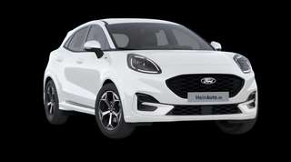 Schräge Frontansicht auf einen Ford Puma ST-Line X, freigestellt