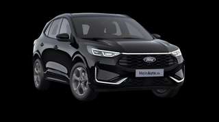 Schräge Frontansicht auf einen Ford Kuga ST-Line X, freigestellt