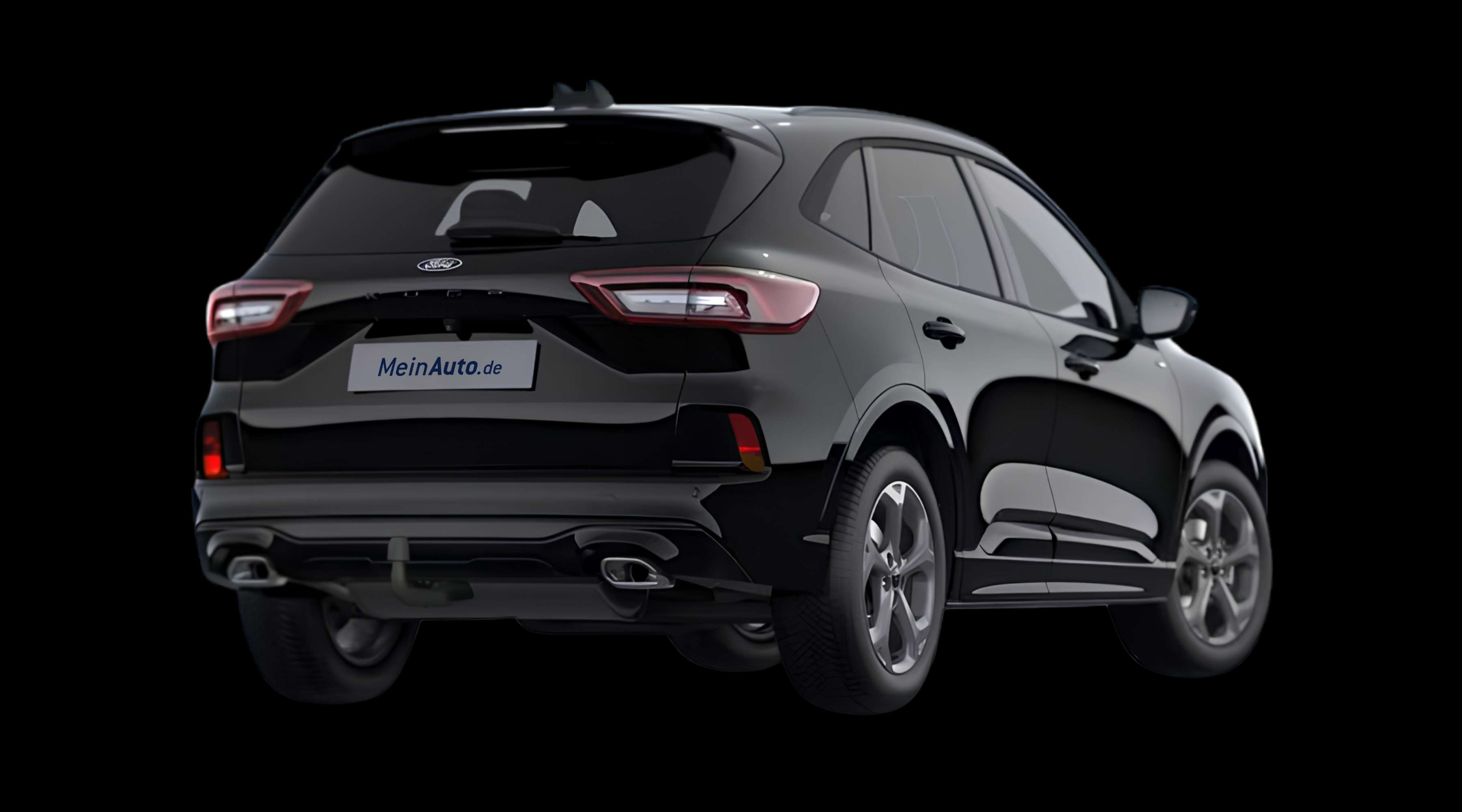 Schräge Heckansicht eines Ford Kuga, freigestellt