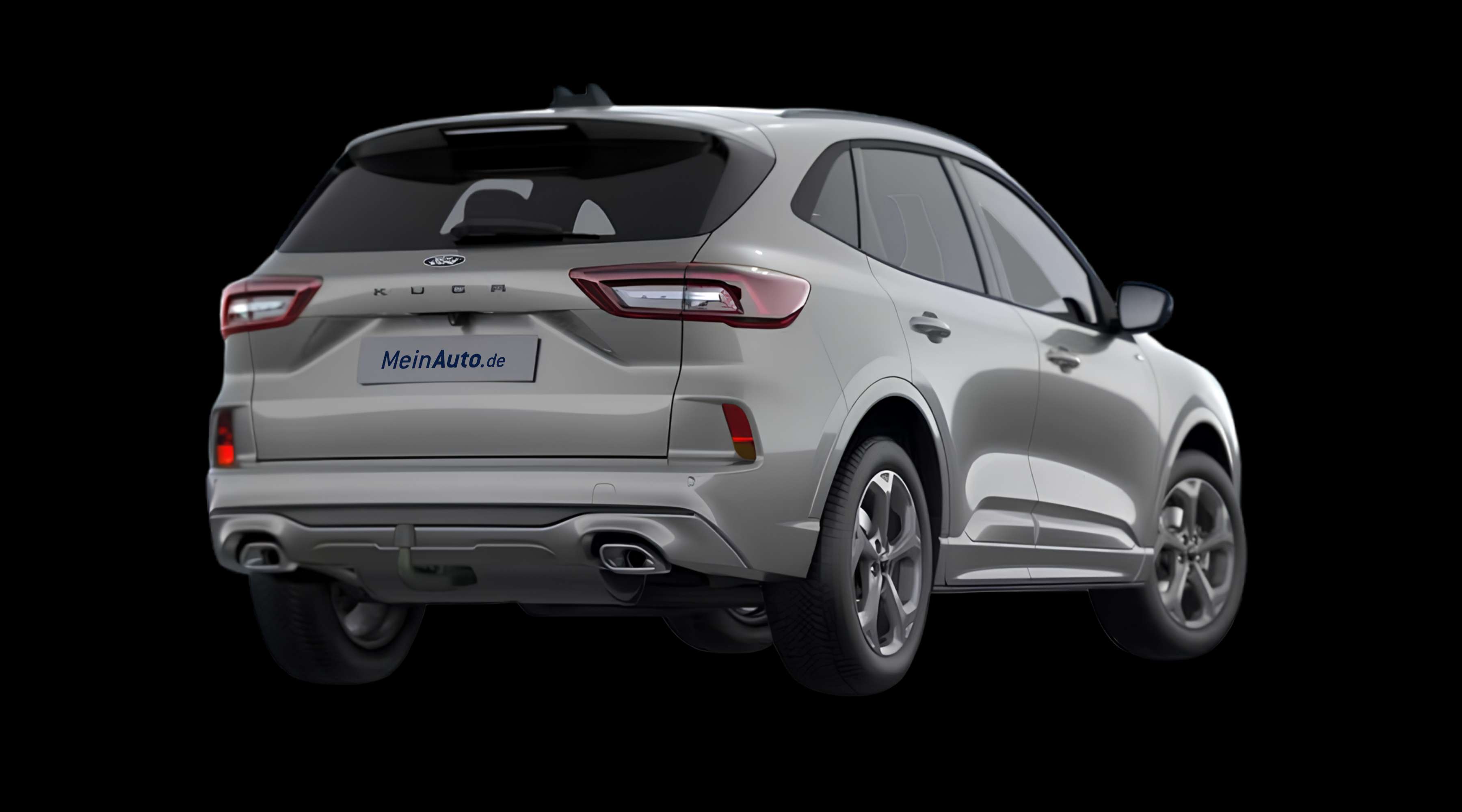 Schräge Heckansicht eines Ford Kuga, freigestellt