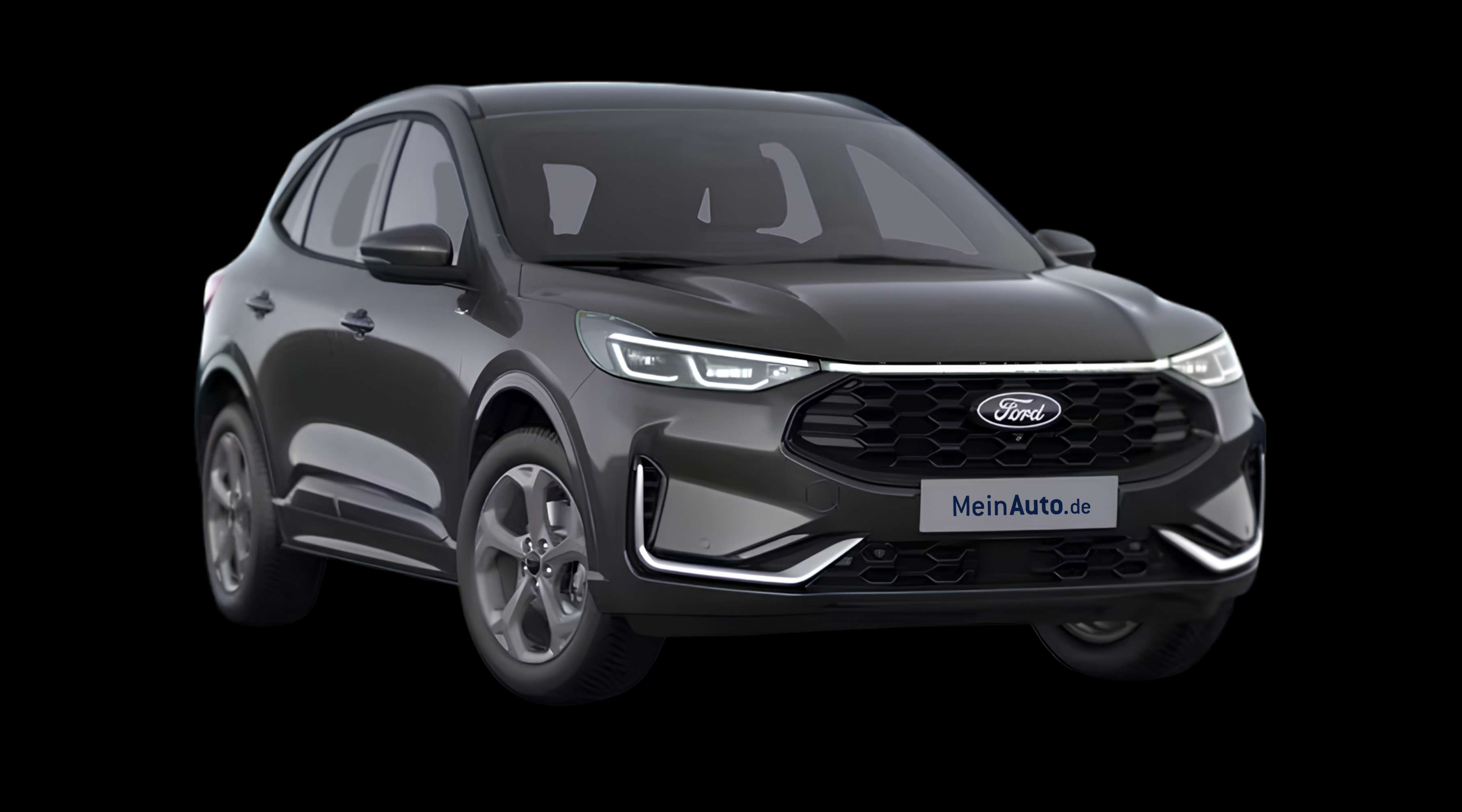 Schräge Frontansicht eines Ford Kuga, freigestellt