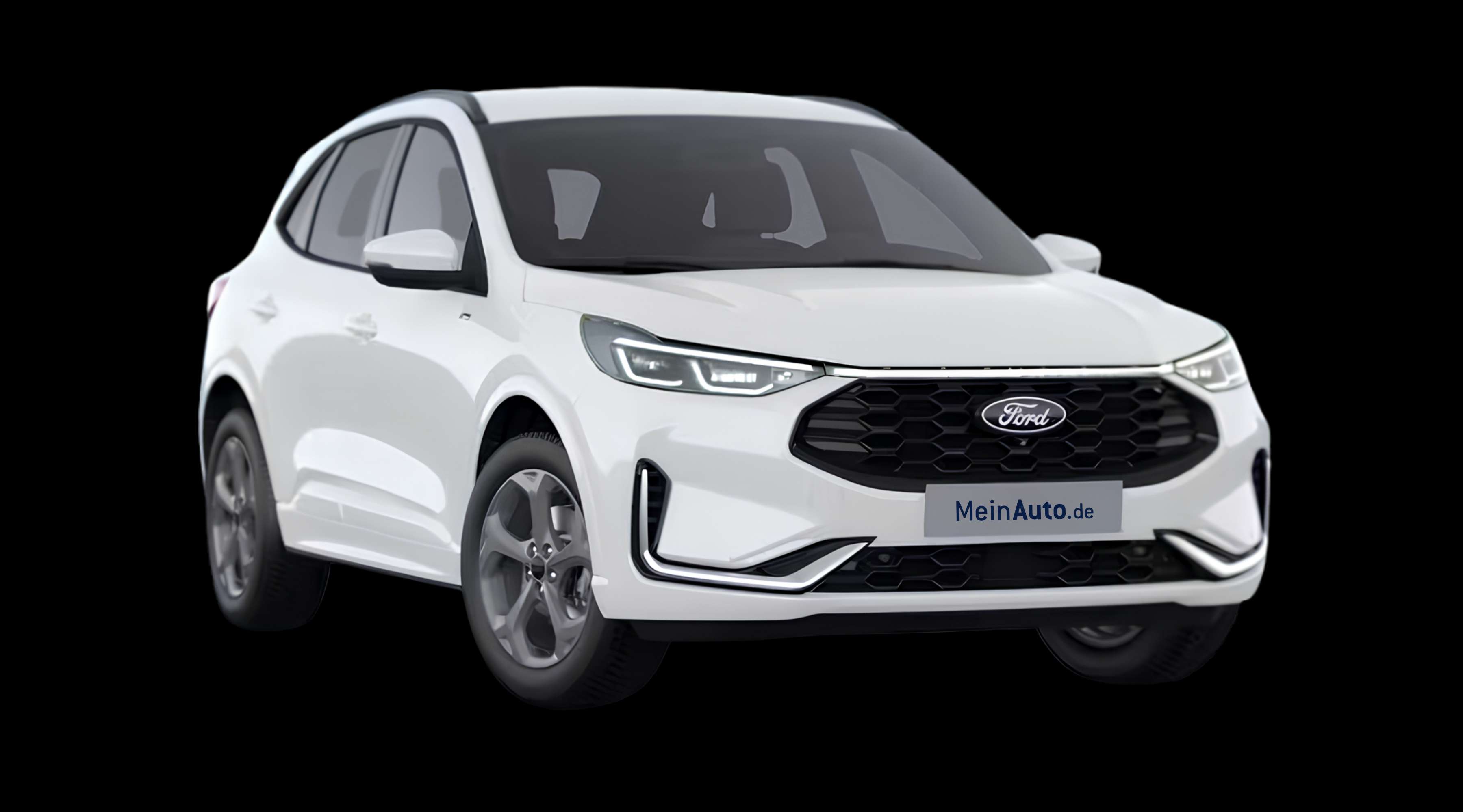 Schräge Frontansicht eines Ford Kuga, freigestellt