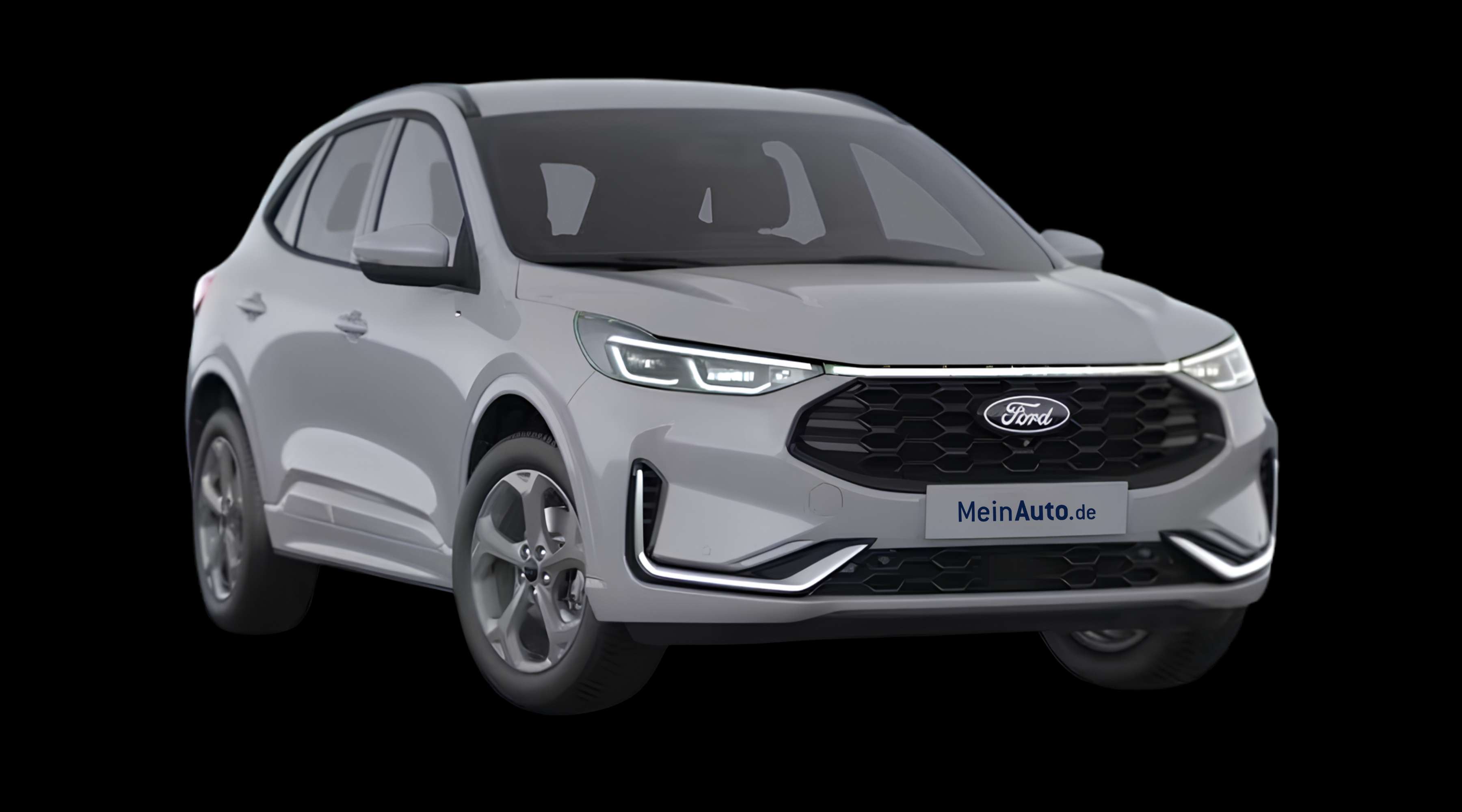 Schräge Frontansicht eines Ford Kuga, freigestellt