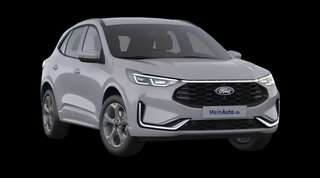 Schräge Frontansicht auf einen Ford Kuga ST-Line X, freigestellt