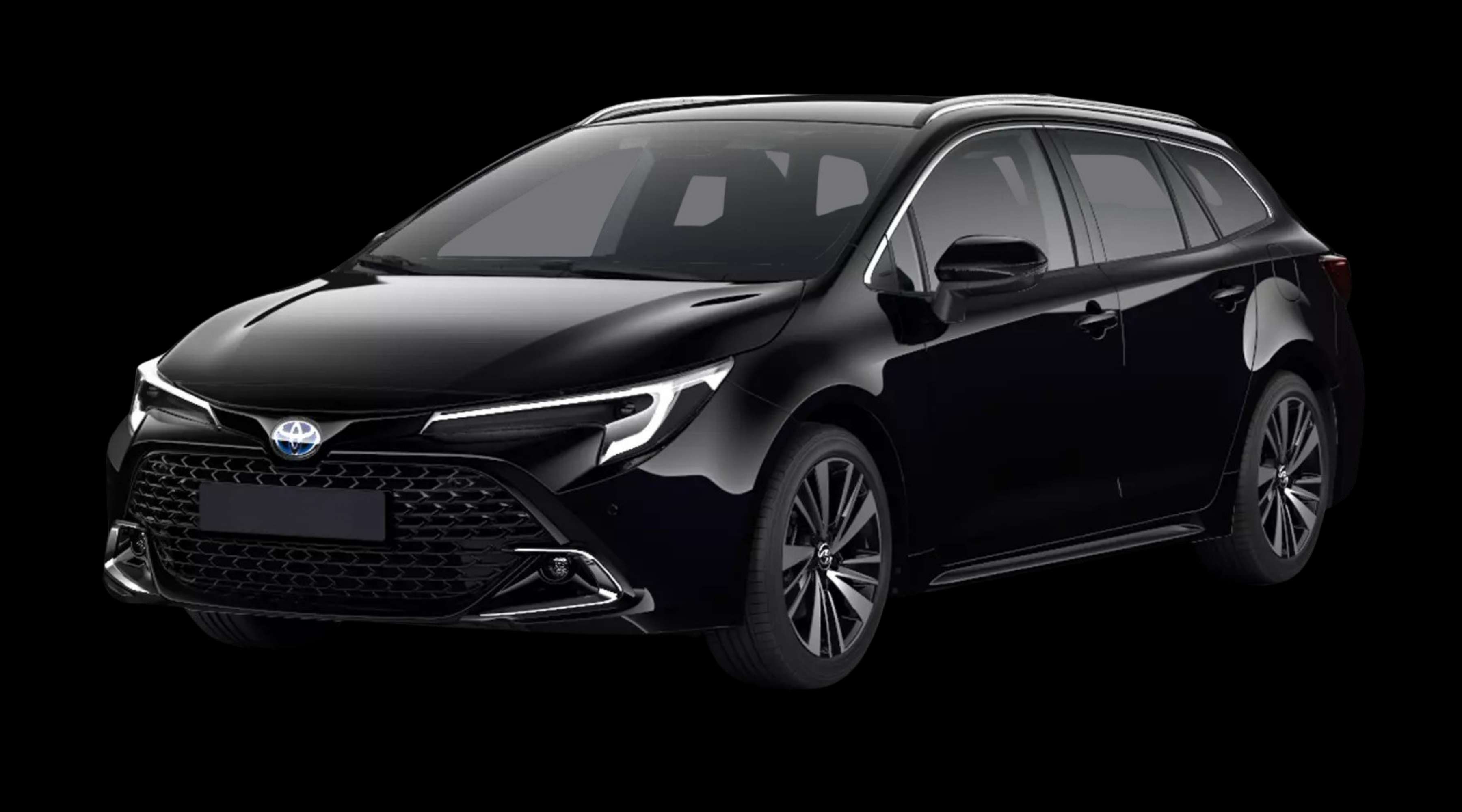 Schräge Frontansicht eines Toyota Corolla, freigestellt