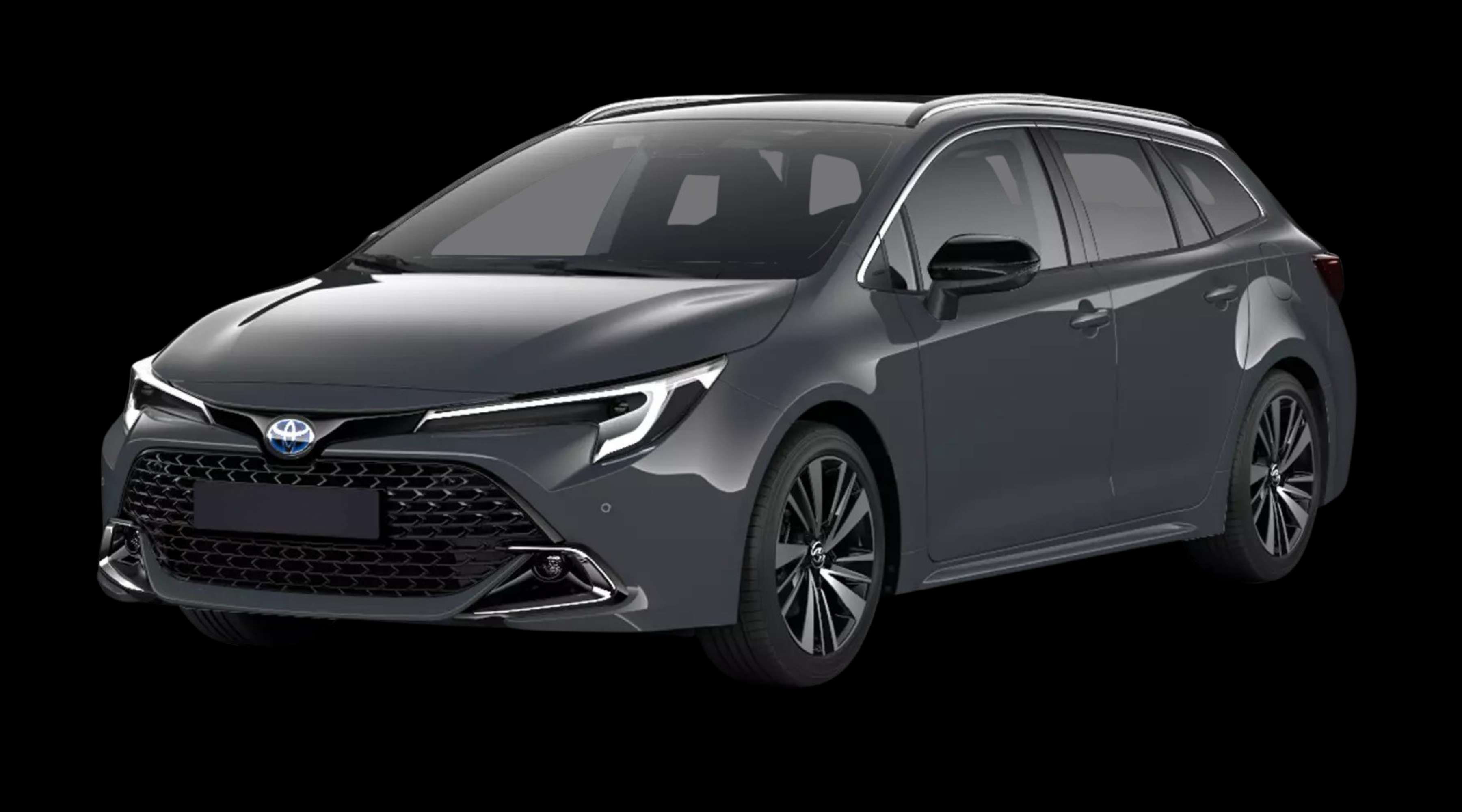 Schräge Frontansicht eines Toyota Corolla, freigestellt