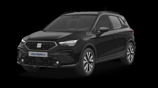Schräge Frontansicht auf einen SEAT Arona FR, freigestellt
