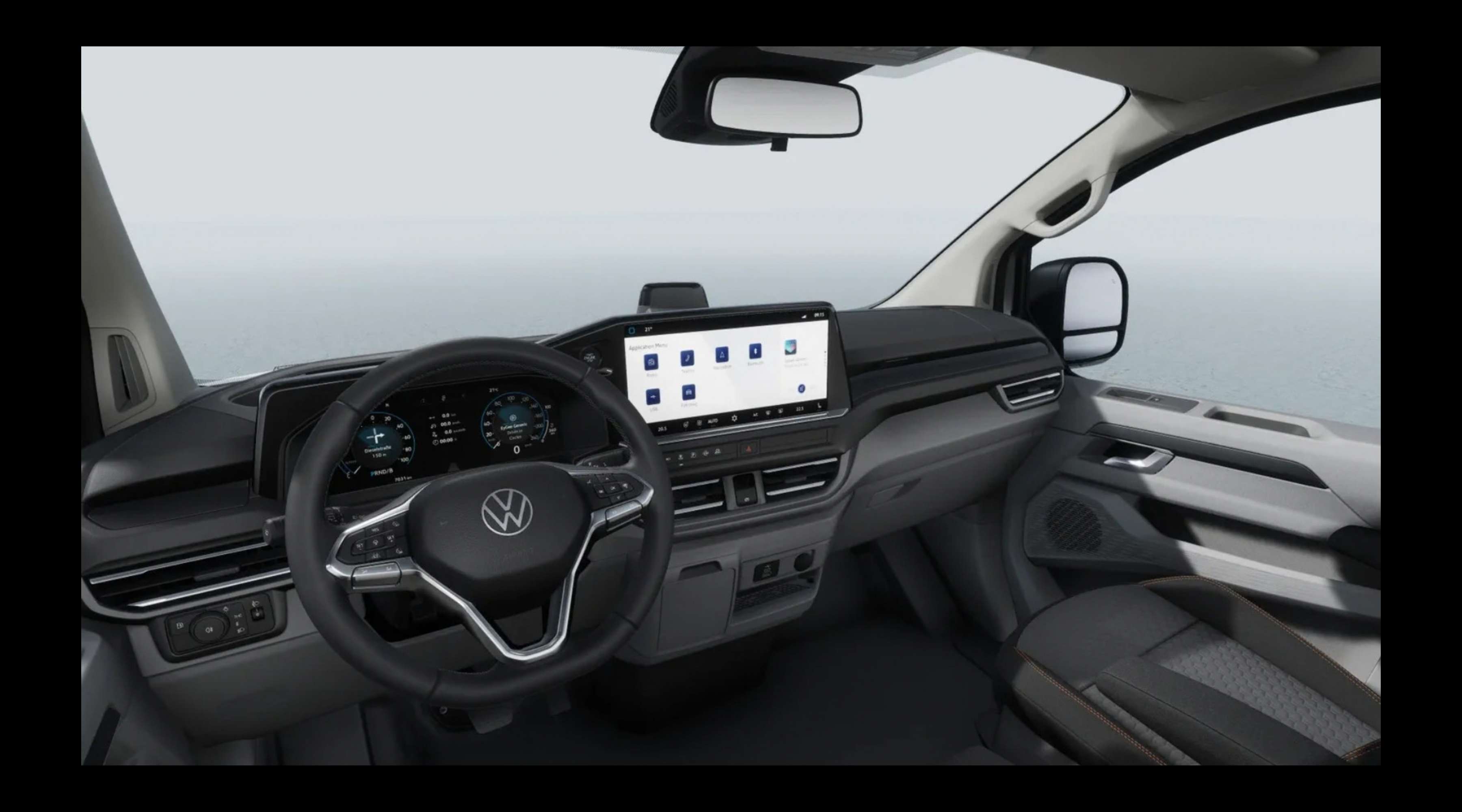 Armaturenbrett eines Volkswagen e-Transporter