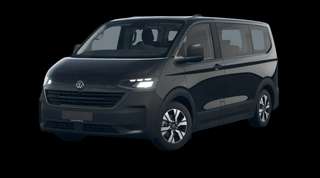 Schräge Frontansicht auf einen Volkswagen e-Transporter PanAmericana, freigestellt