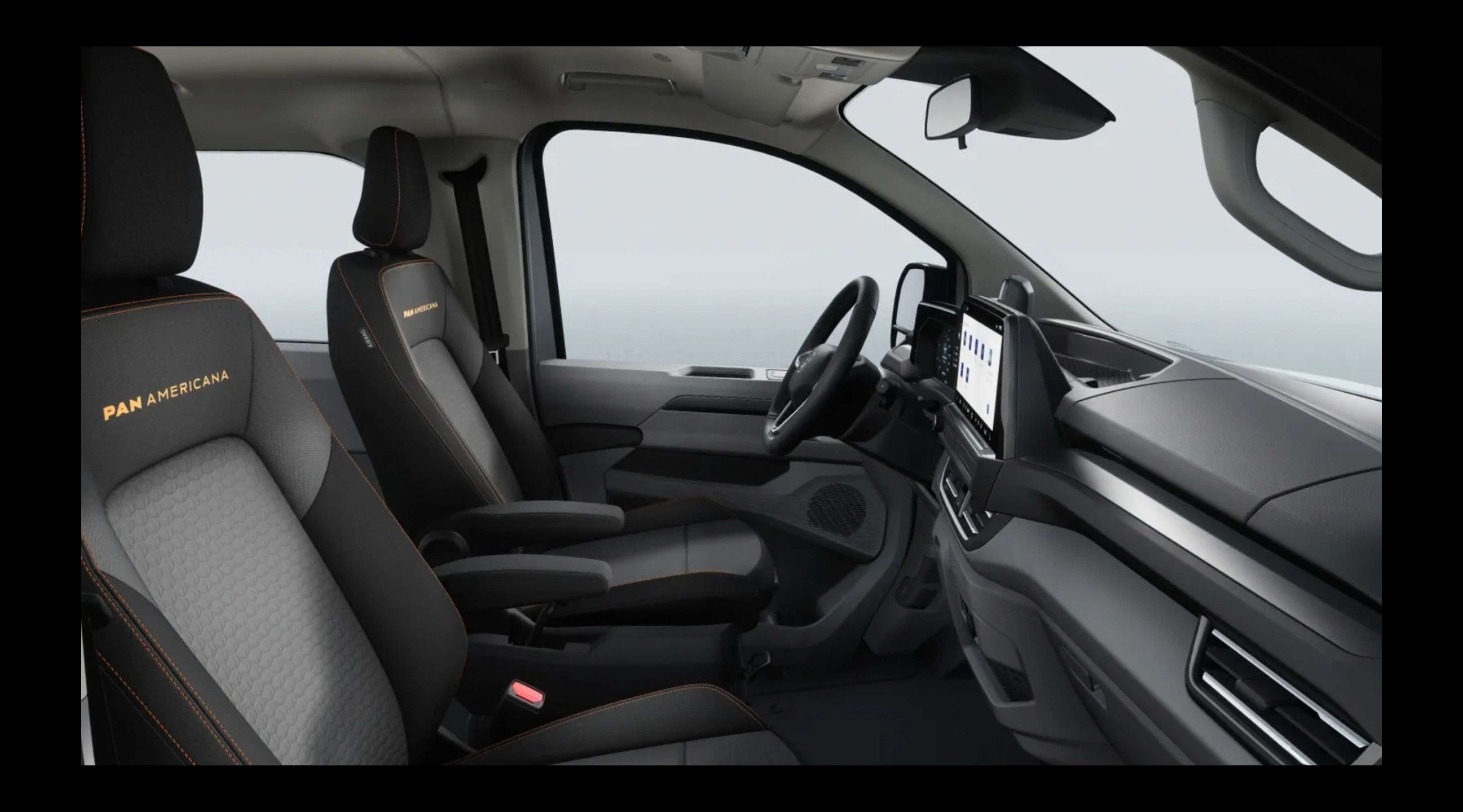 Vordersitze eines Volkswagen e-Transporter