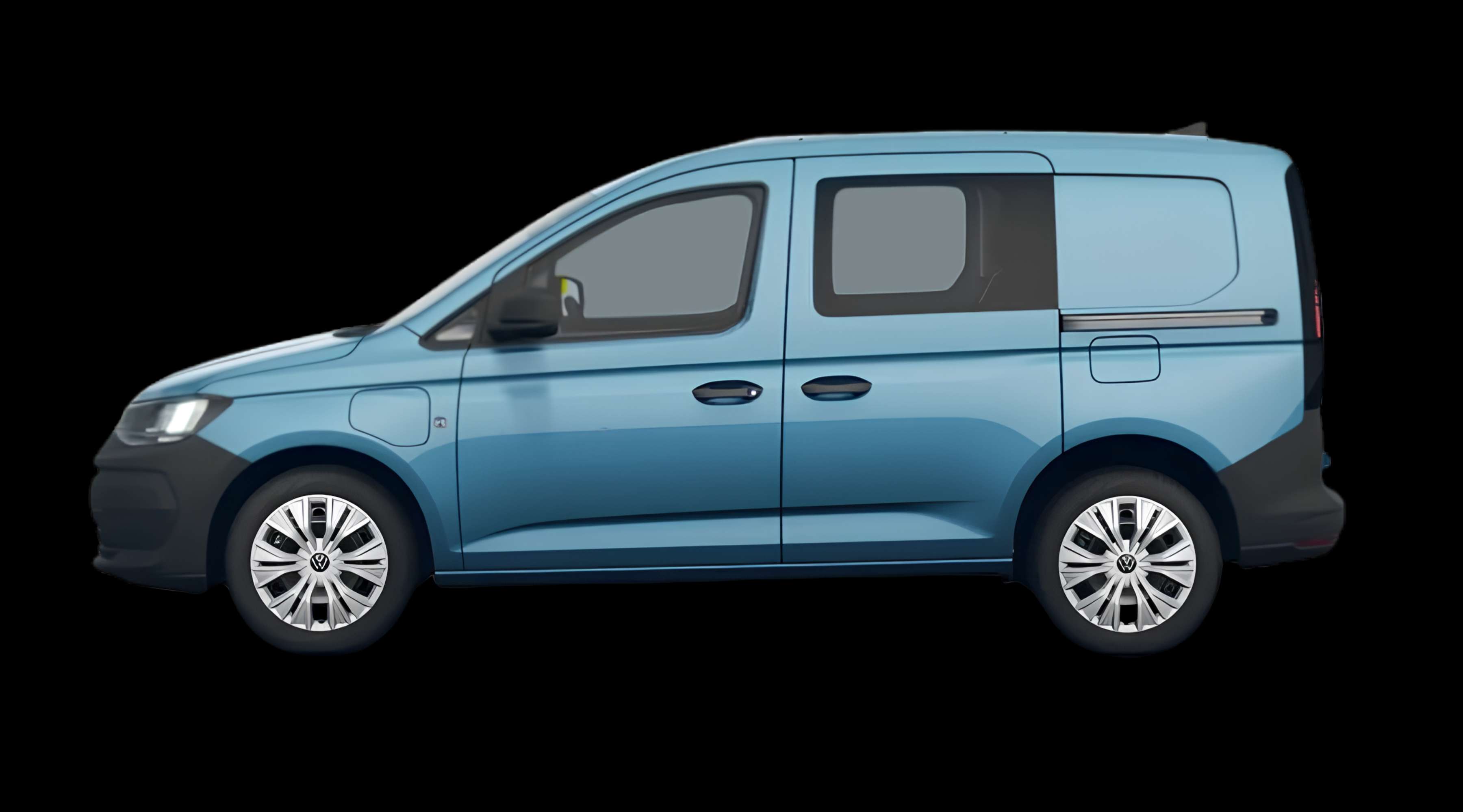 Seitenansicht eines Volkswagen Caddy