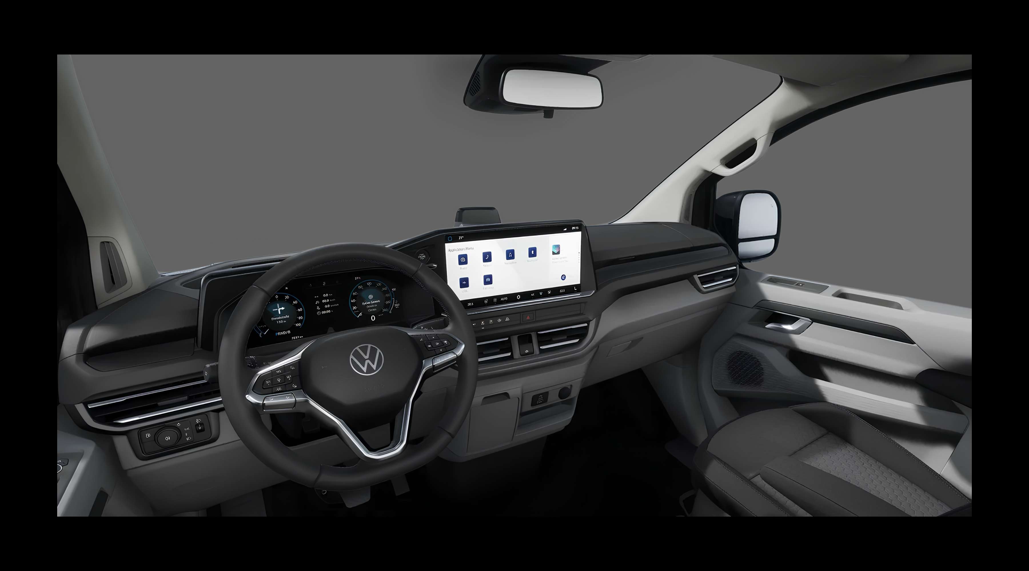 Armaturenbrett eines Volkswagen e-Caravelle