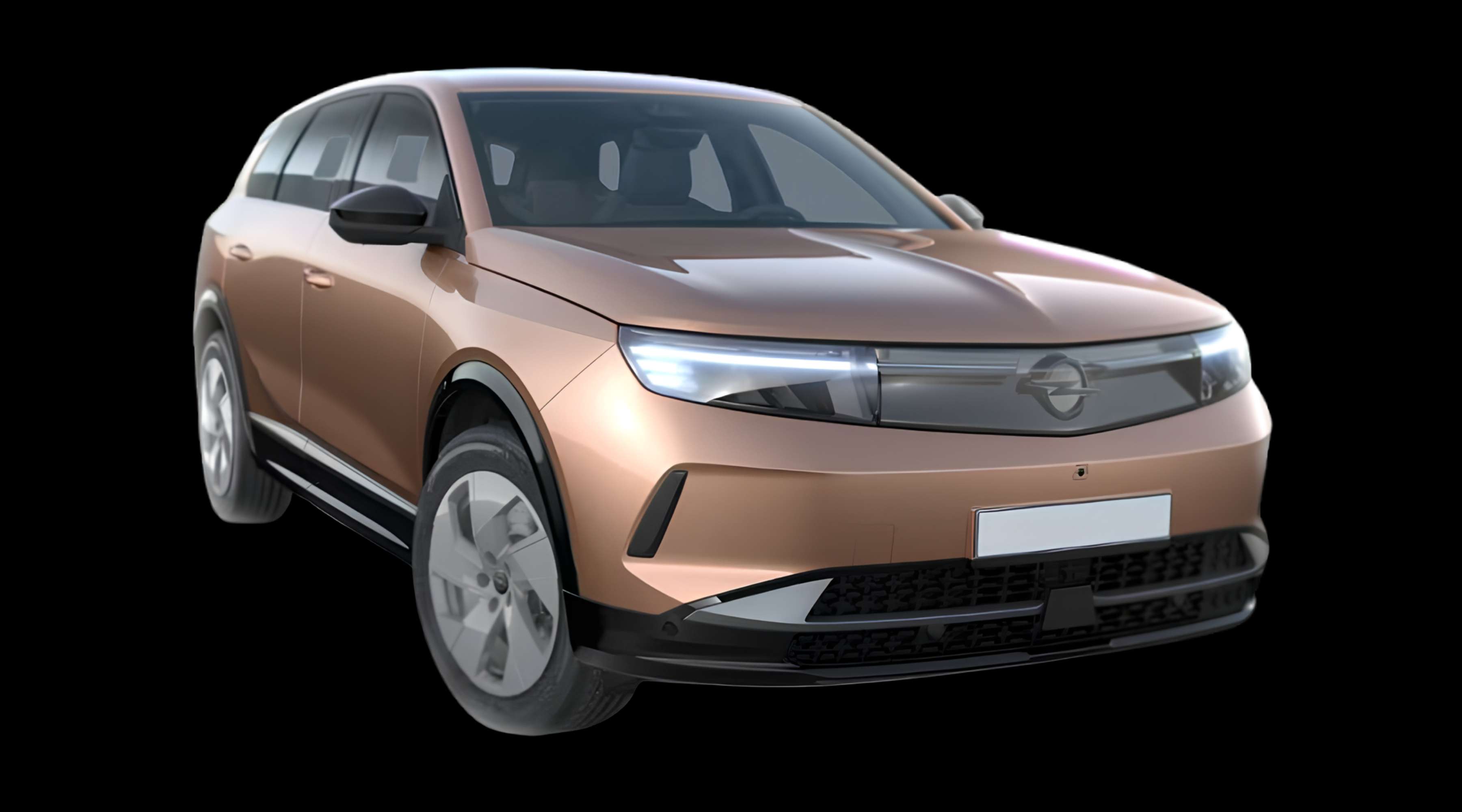Schräge Frontansicht eines Opel Grandland, freigestellt