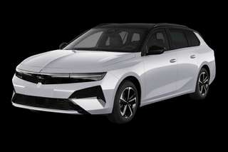 Schräge Frontansicht auf einen Opel Astra Edition, freigestellt