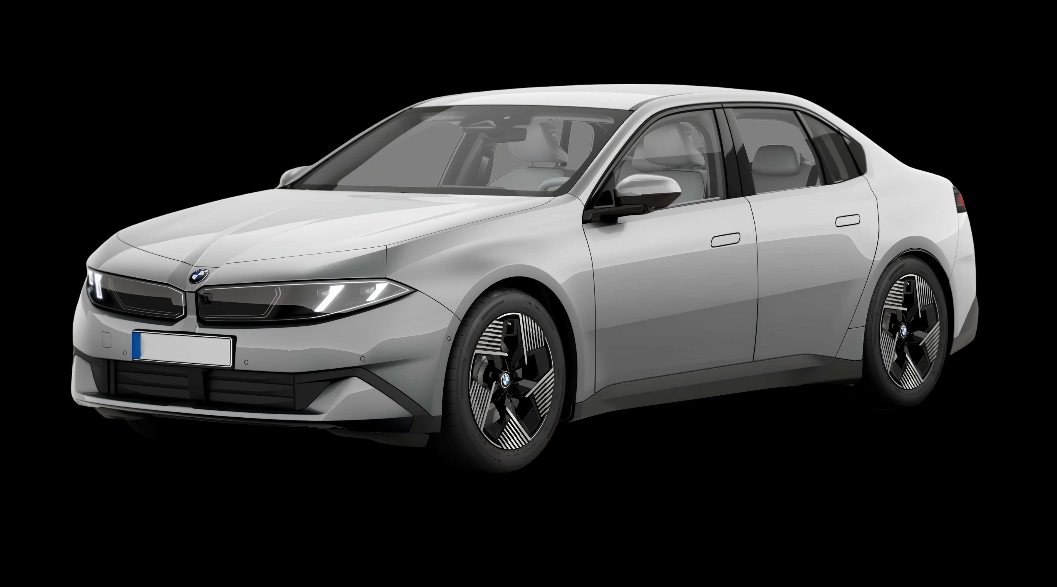 Schräge Frontansicht eines BMW i3, freigestellt