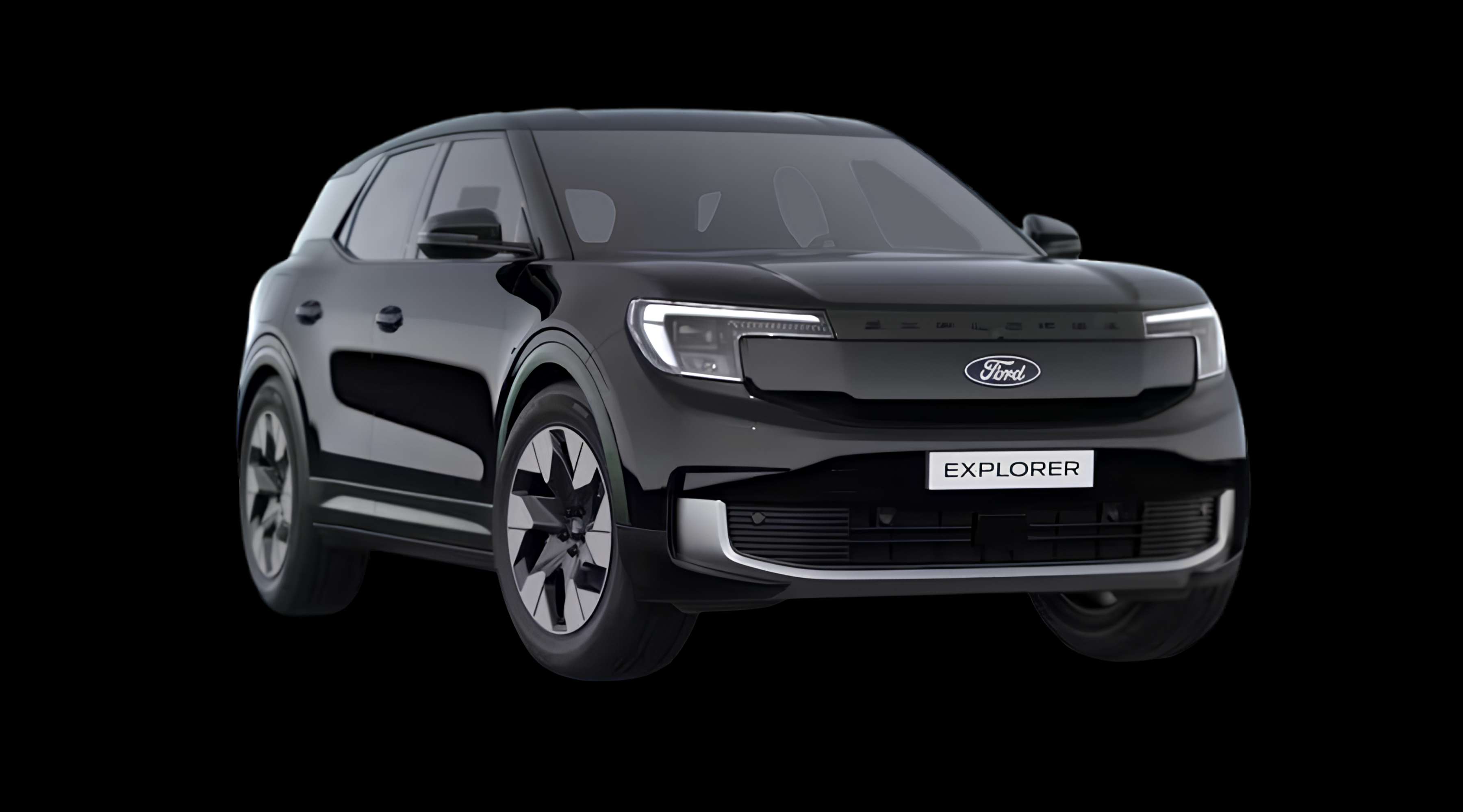 Schräge Frontansicht eines Ford Explorer, freigestellt