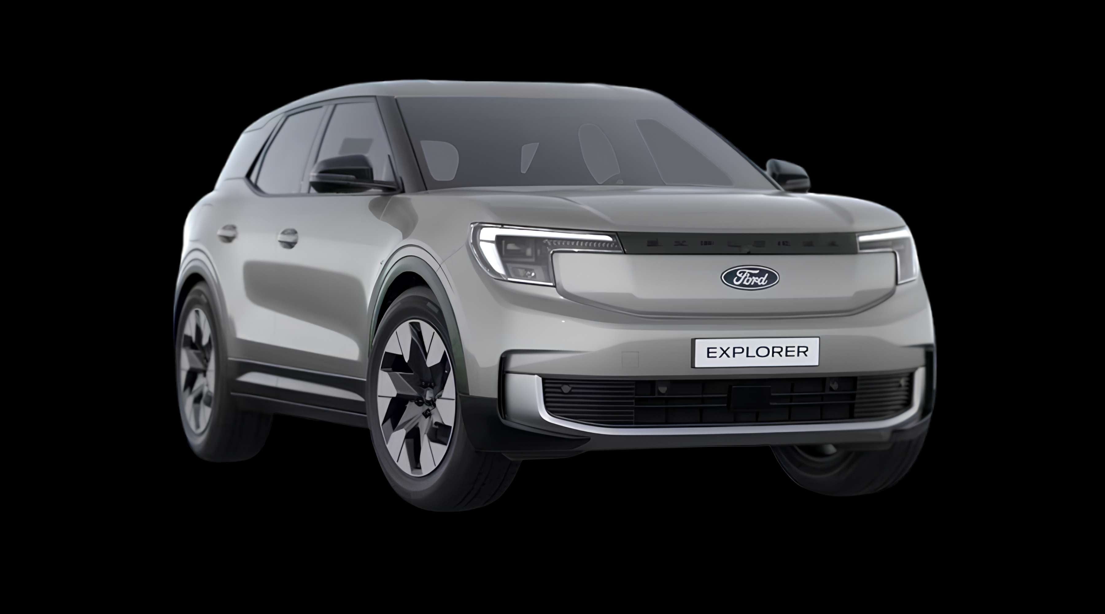 Schräge Frontansicht eines Ford Explorer, freigestellt