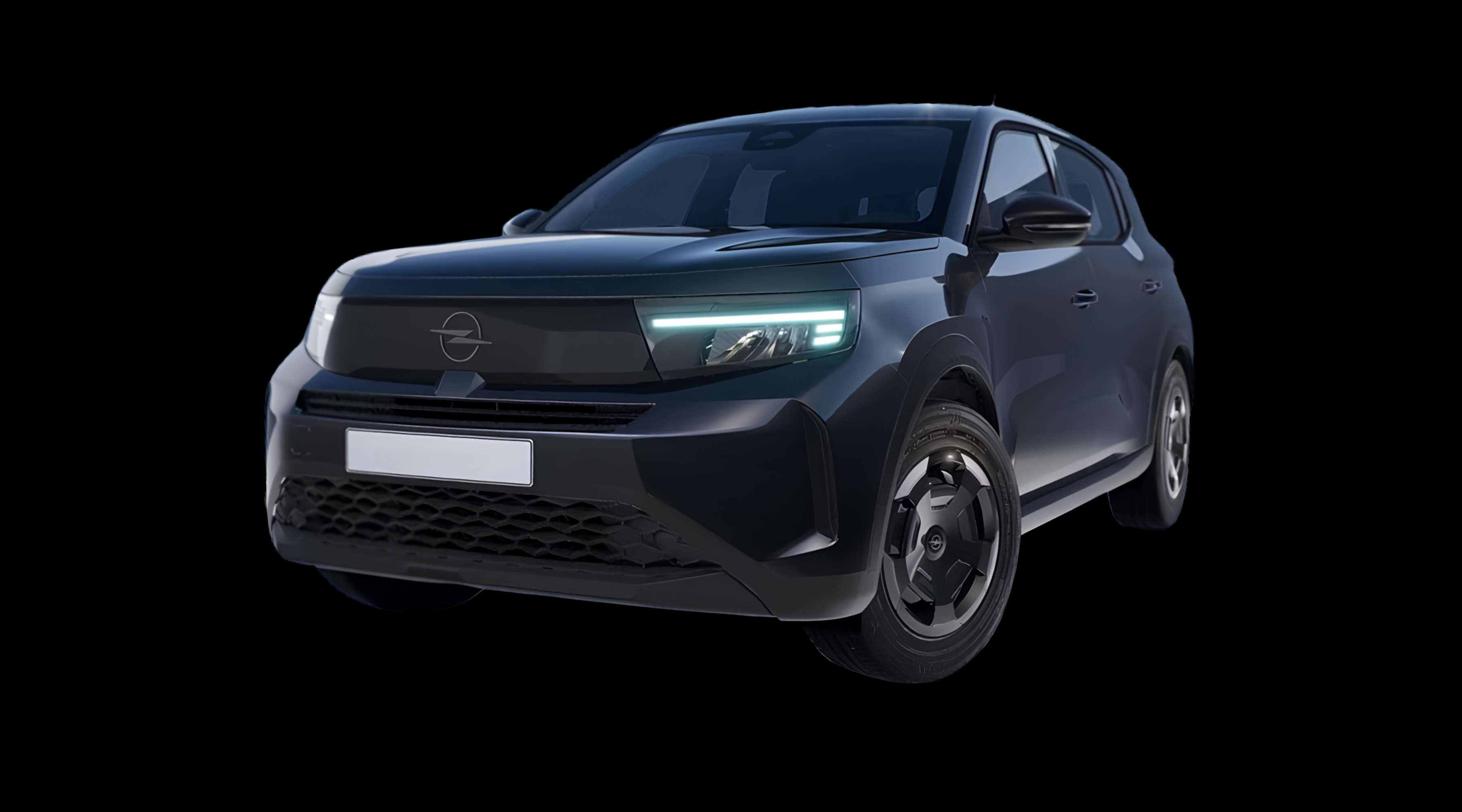 Schräge Frontansicht eines Opel Frontera, freigestellt