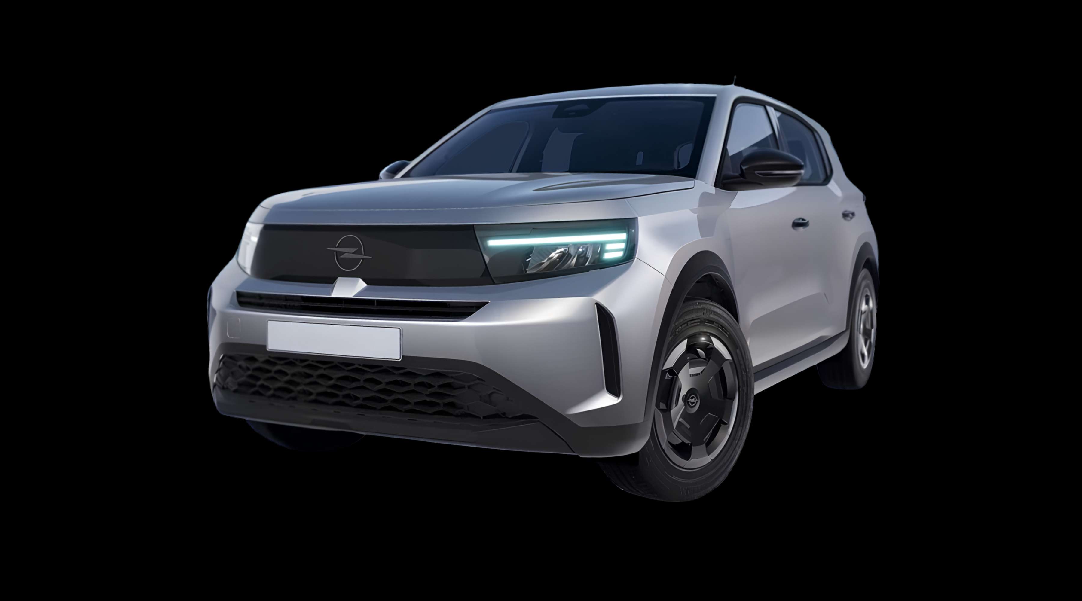 Schräge Frontansicht eines Opel Frontera, freigestellt