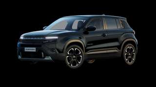 Schräge Frontansicht auf einen Jeep Avenger Summit, freigestellt