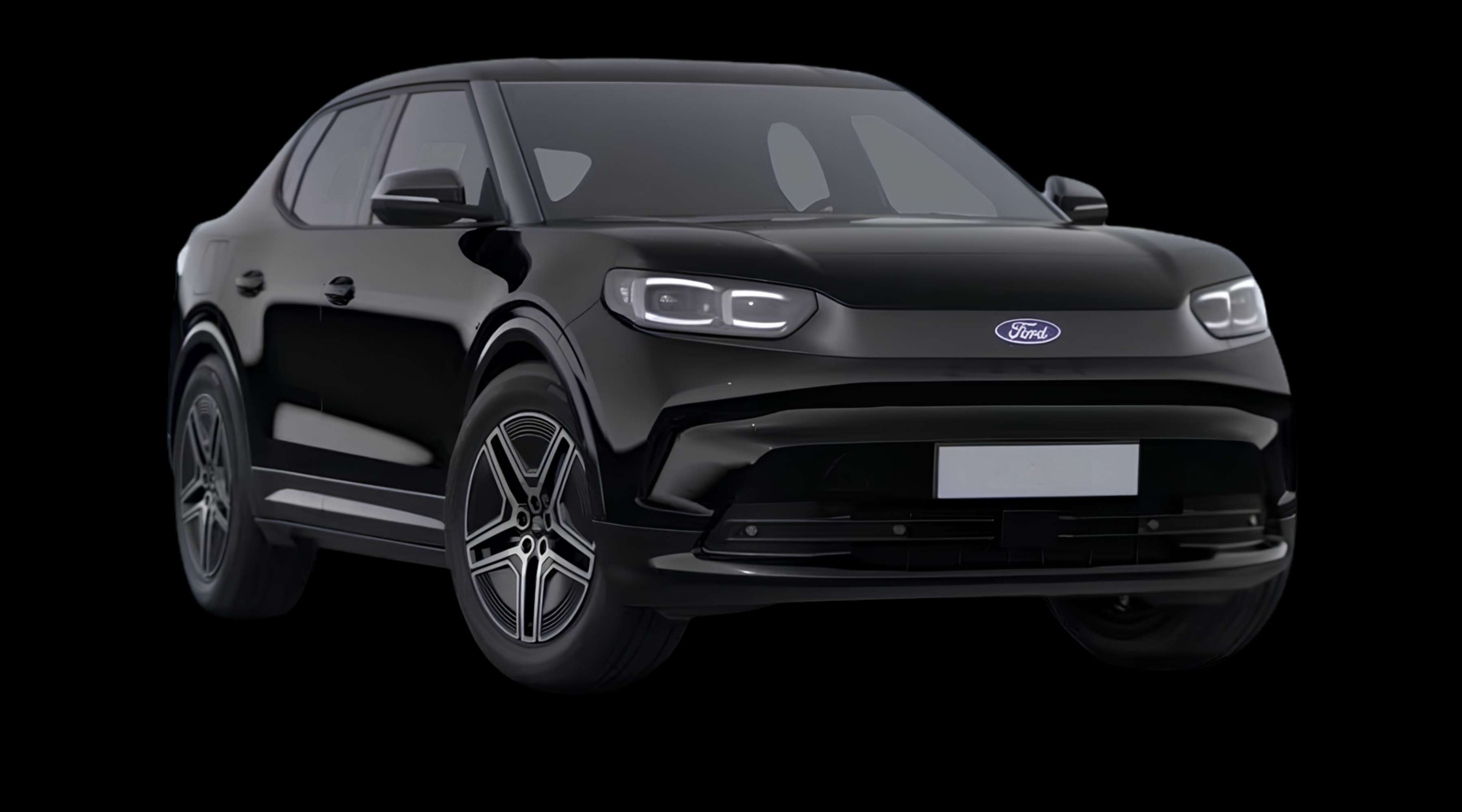 Schräge Frontansicht eines Ford Capri, freigestellt