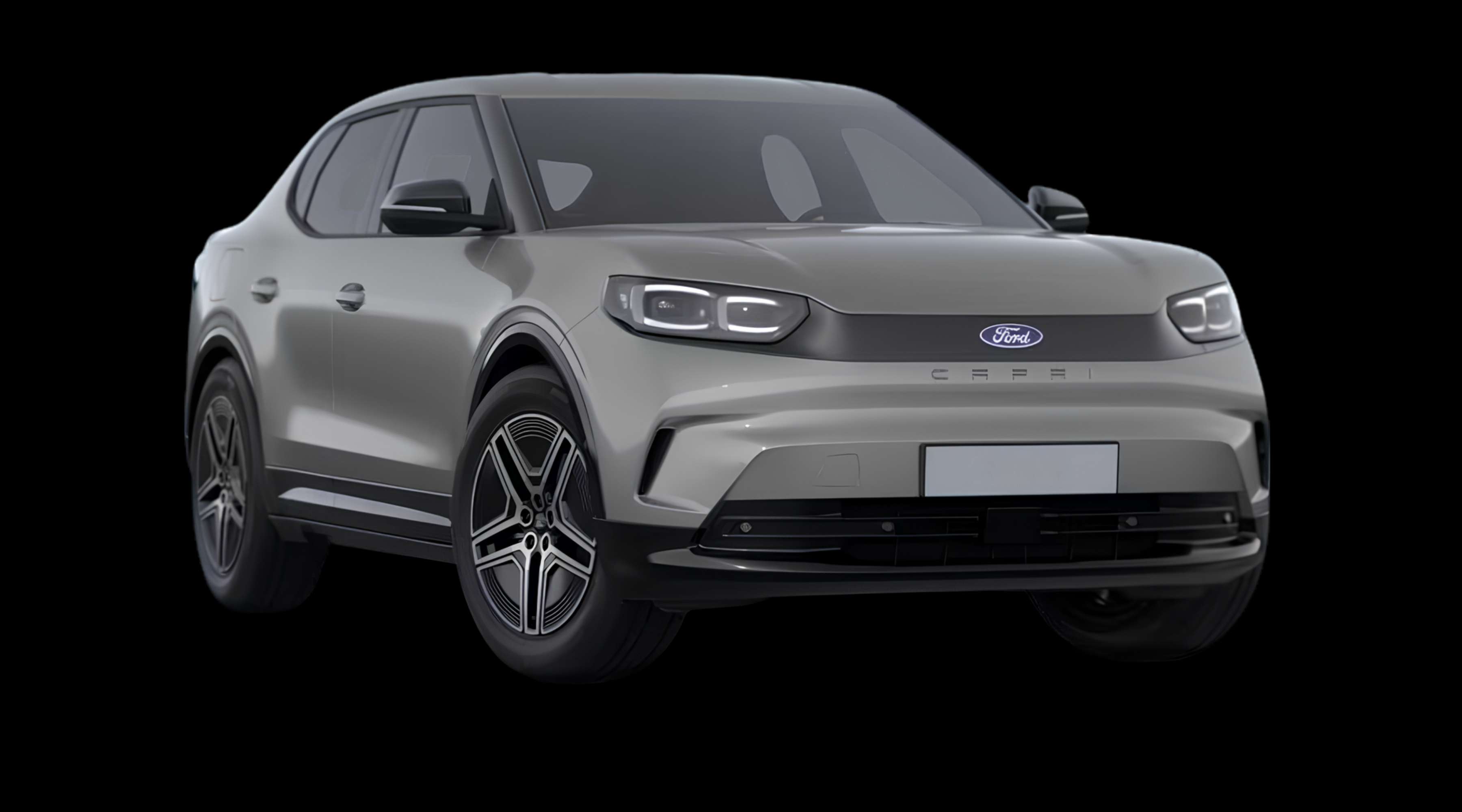 Schräge Frontansicht eines Ford Capri, freigestellt