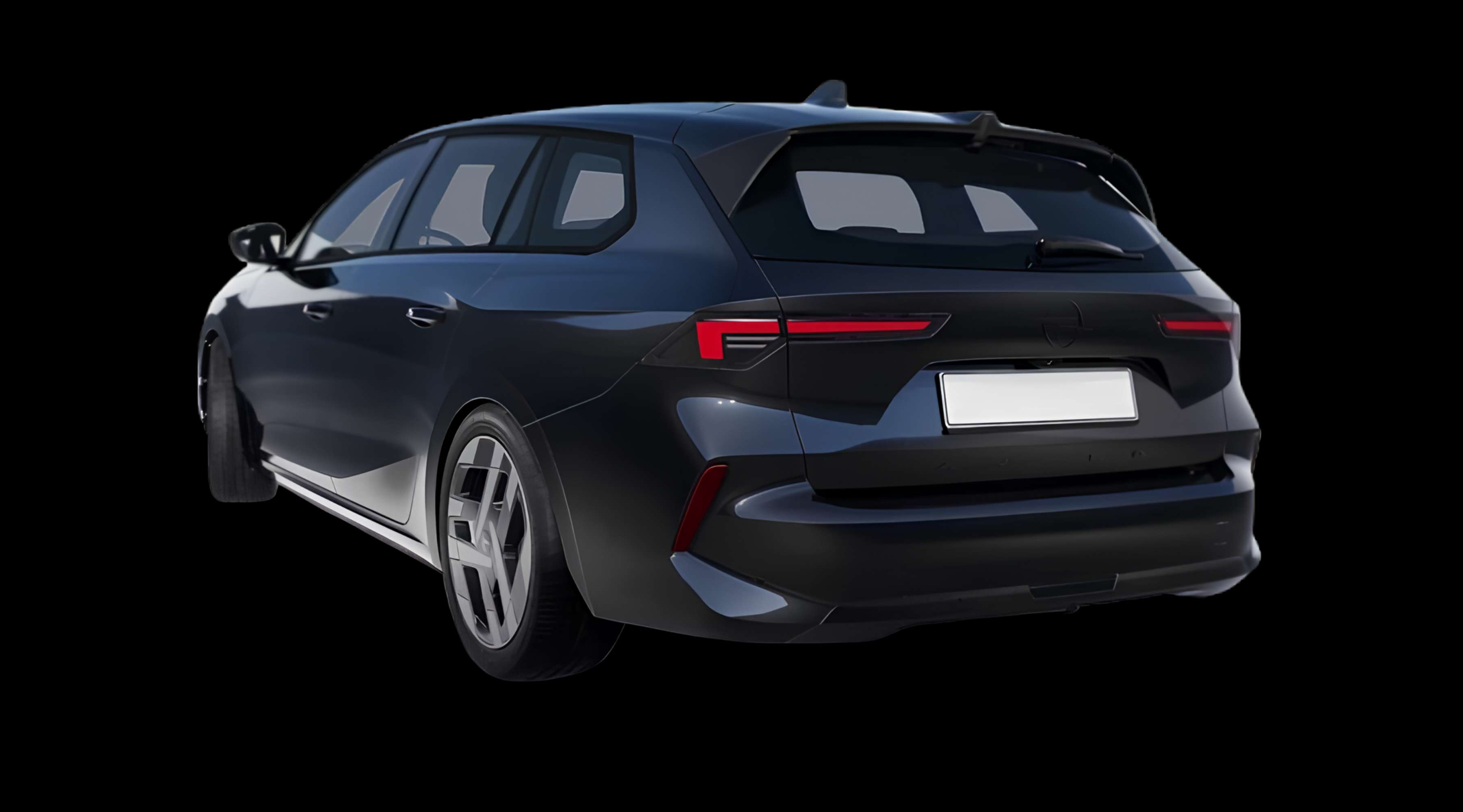 Heckansicht eines Opel Astra Electric