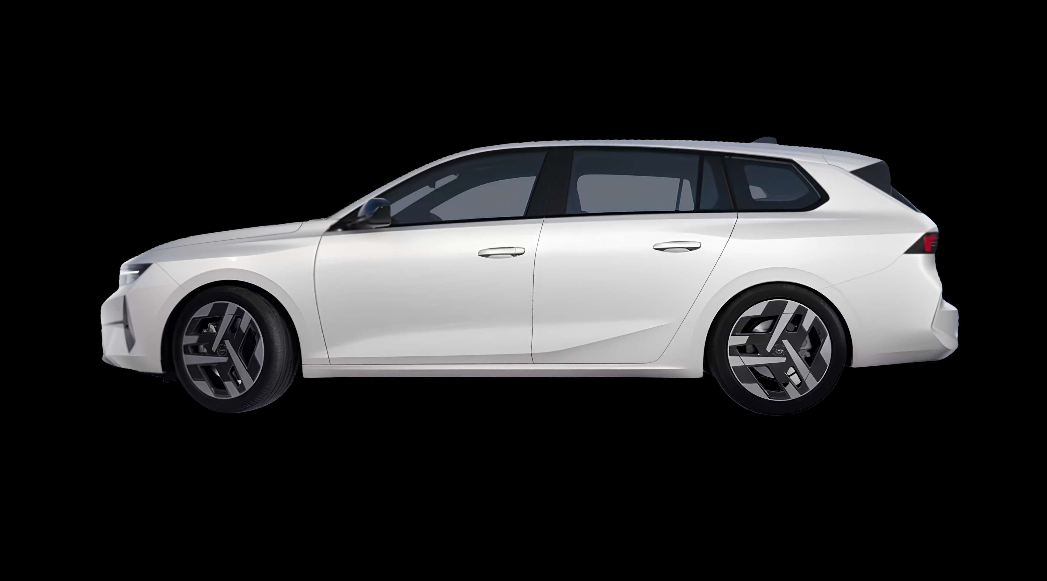 Seitenansicht eines Opel Astra Electric